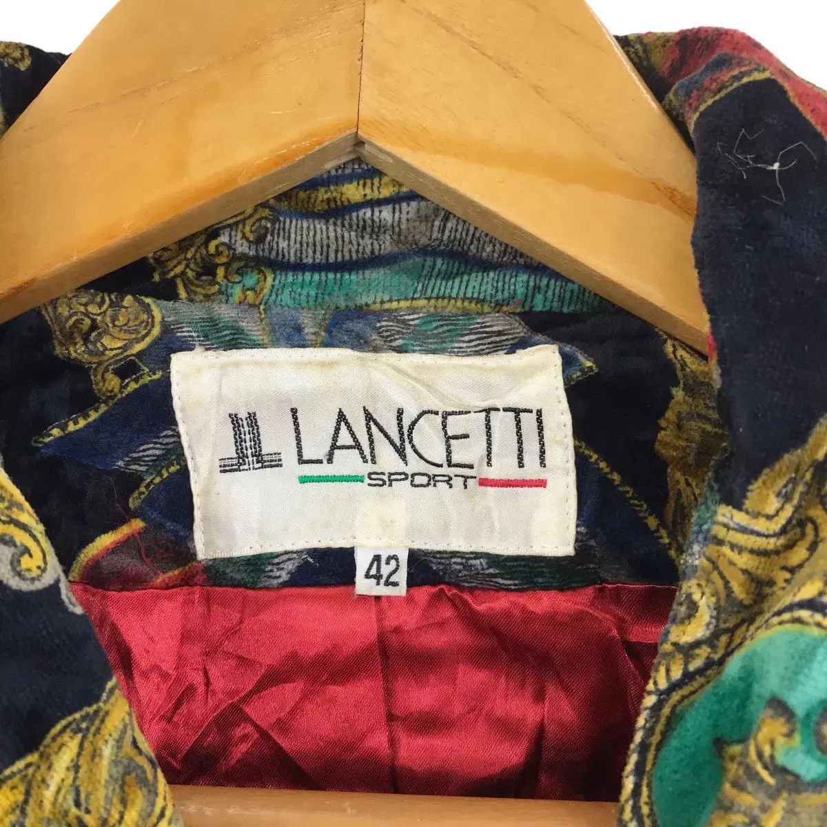 Vintage Vintage 80’ LANCETTI ITALY SPORT Collection Baroque Jacket Size L / US 10 / IT 46 - 7 Thumbnail