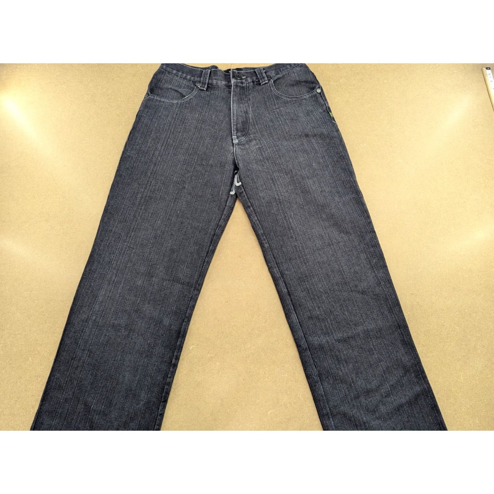 ESPIRIT VINTAGE Raw Blue Sacred Spirit Jeans W33 L29.5 Black Green Wings Straight Unisex Adults Jeans Mens Womens Boys Girls Size US 33 - 5 Thumbnail