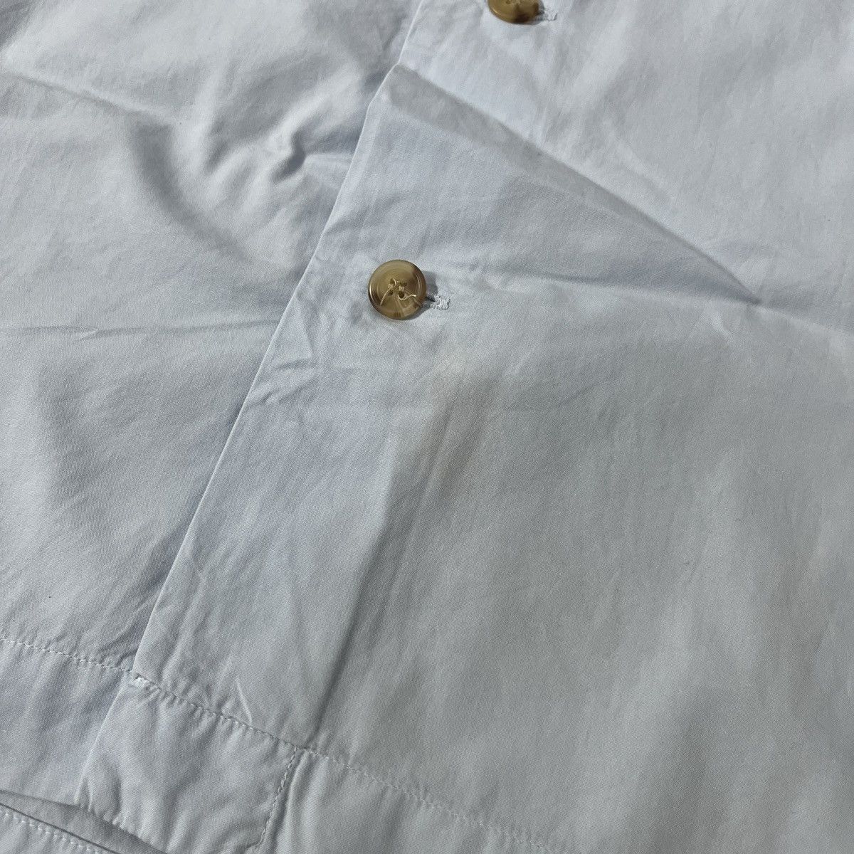 Issey Miyake 90s Archive Cotton Label Issey Miyake Basic Blue Shirt ifsix Size US XL / EU 56 / 4 - 5 Thumbnail