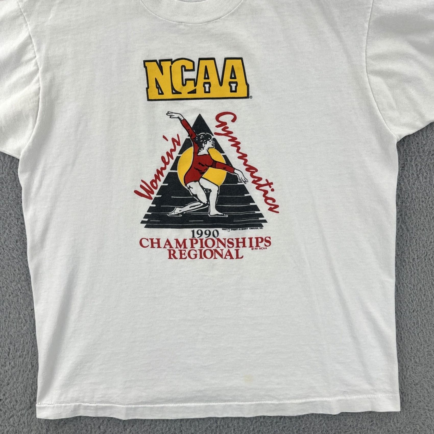 Vintage VINTAGE Screen Stars XL White Single Stitch USA Made 1990 NCAA Women’s Gymnastics Shirt Mens Size XL / US 12-14 / IT 48-50 - 4 Thumbnail