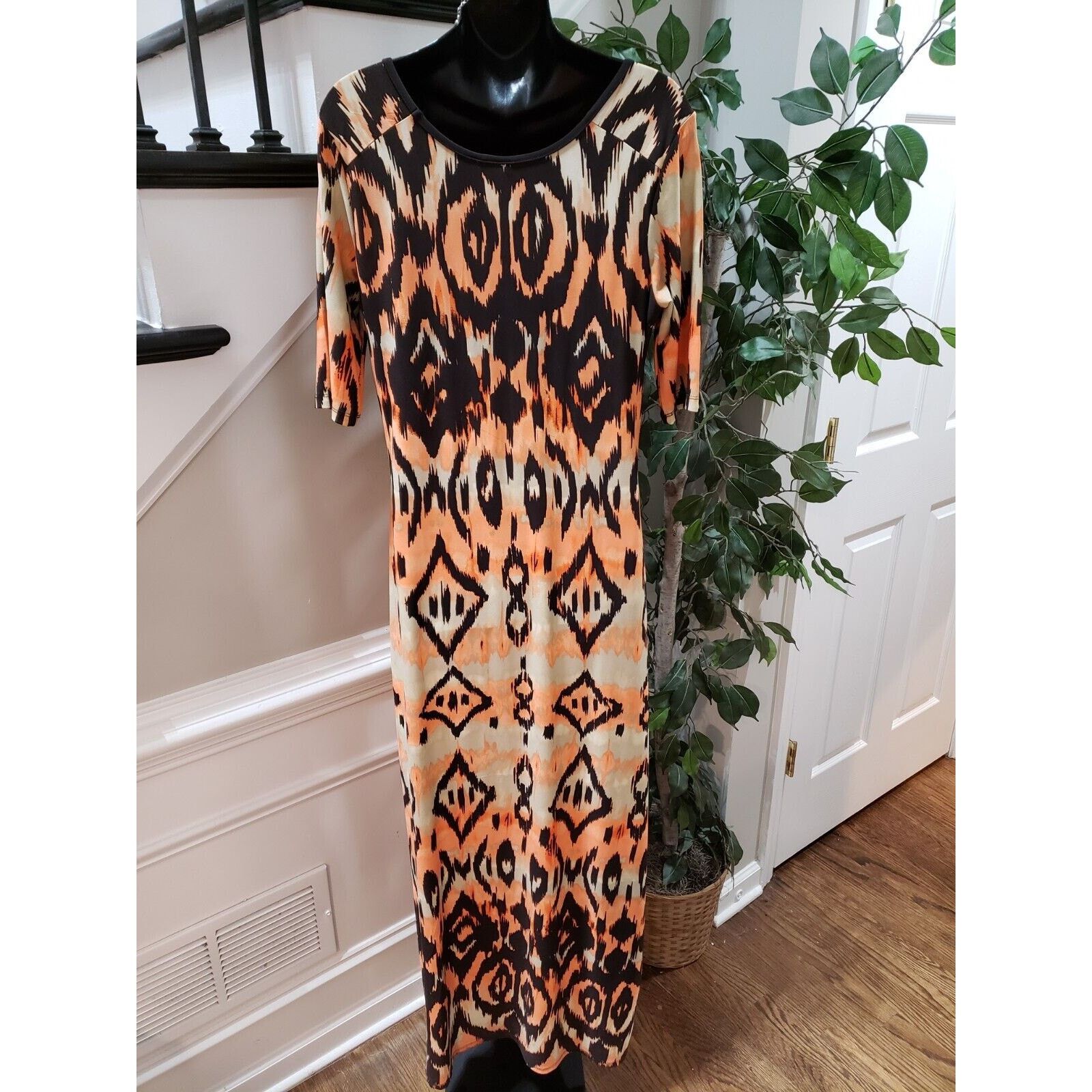 Other Cato Polyester Scoop Neck Short Sleeve Maxi Dress Size L Size L / US 10 / IT 46 - 5 Thumbnail