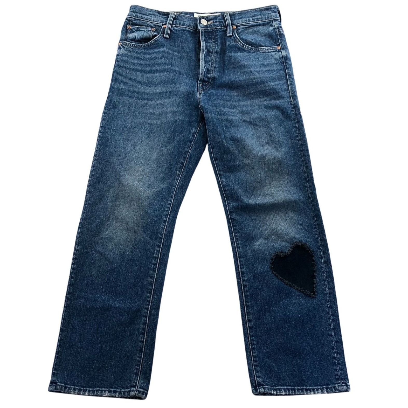 MOTHER Mother Women Jeans 26 Straight Leg Superior Blue Denim Butto Size 26" / US 2 / IT 38 - 1 Thumbnail