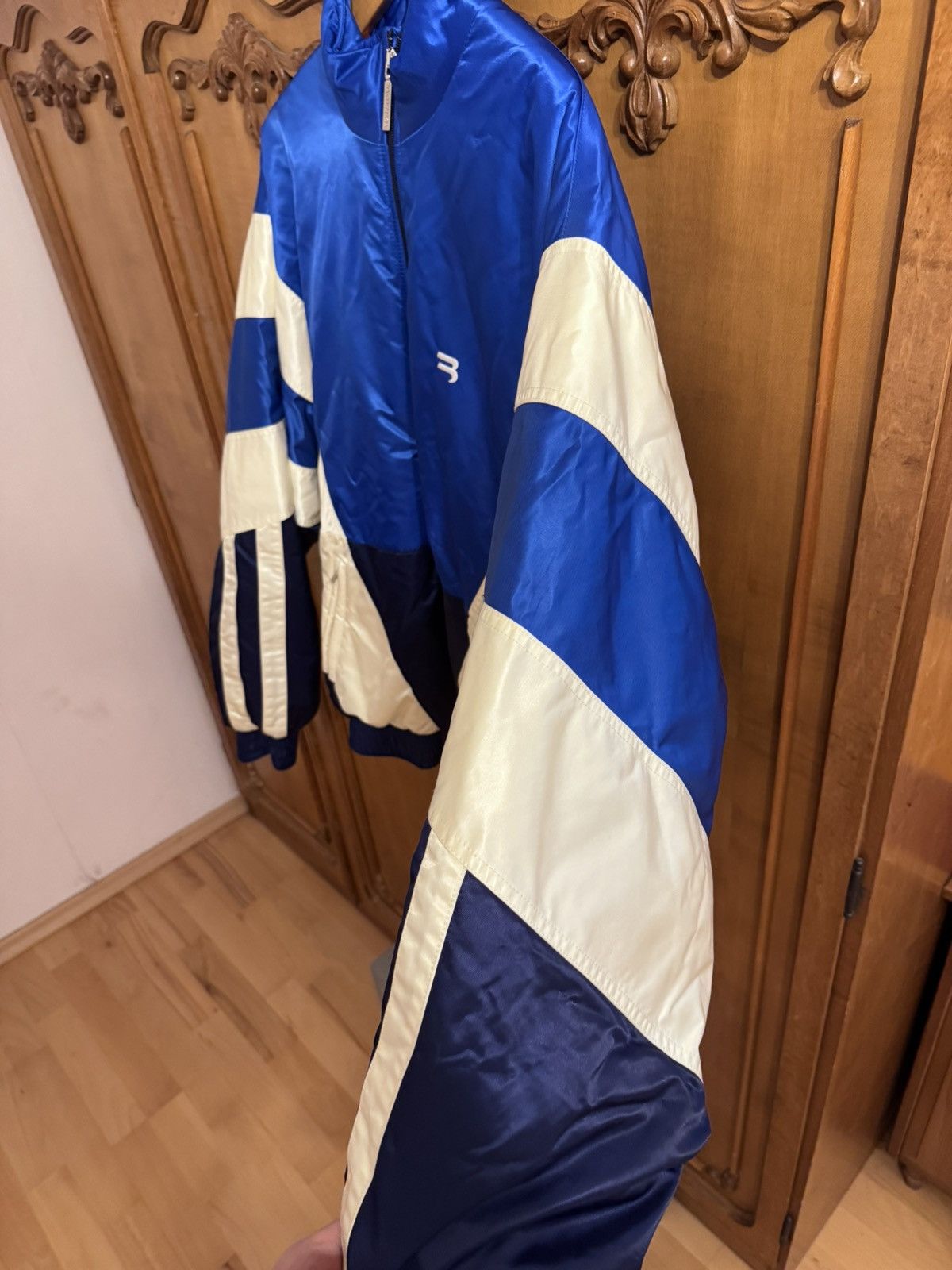Balenciaga Balenciaga Padded Tracksuit Bomber Jacket Blue White Size US S / EU 44-46 / 1 - 11 Thumbnail