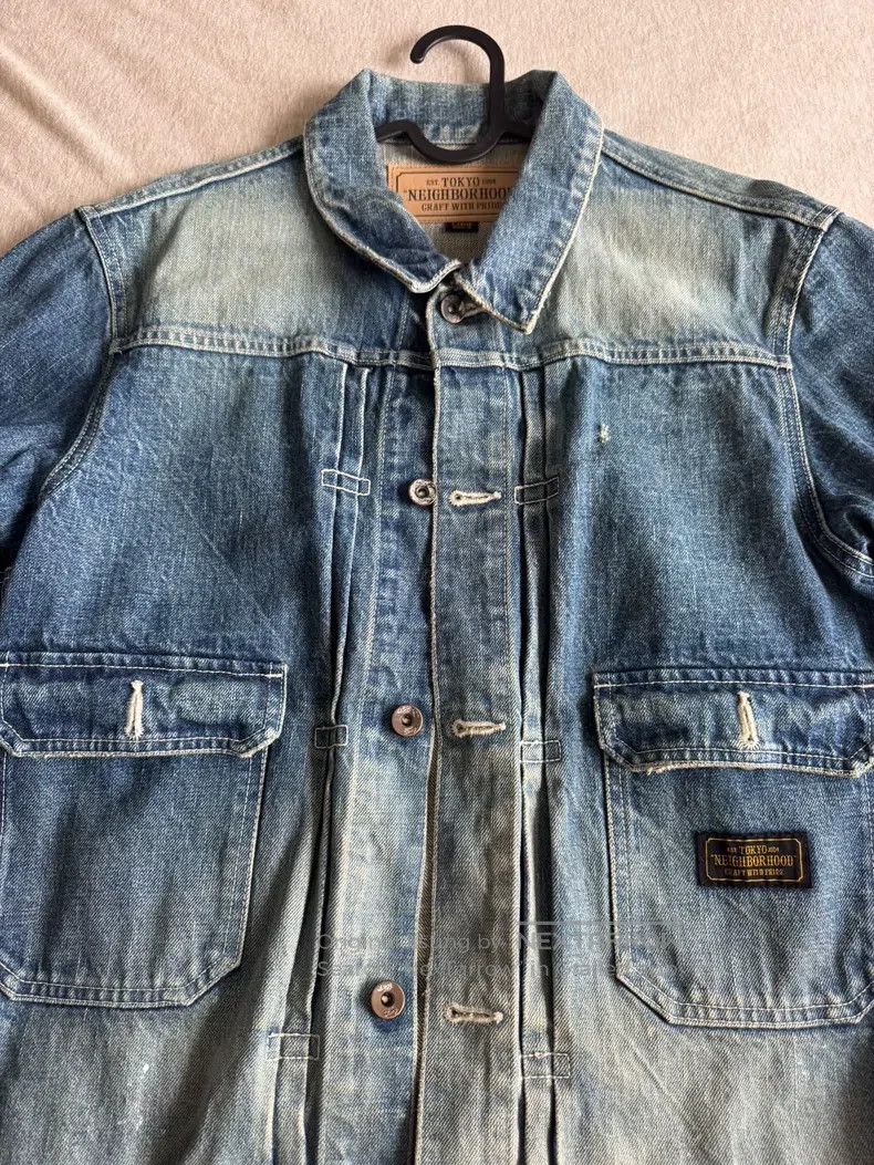 Neighborhood Neighborhood Chinese Tunic Jacket Denim Size US L / EU 52-54 / 3 - 5 Thumbnail