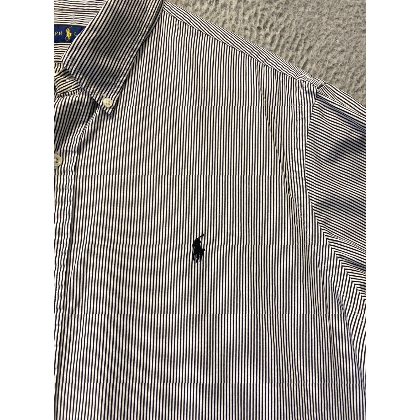 Ralph Lauren Ralph Lauren Shirt Men XXL Button-Up Cotton Striped Casual 2XL Black Pony Logo Regular Fit Size US XXL / EU 58 / 5 - 2 Thumbnail