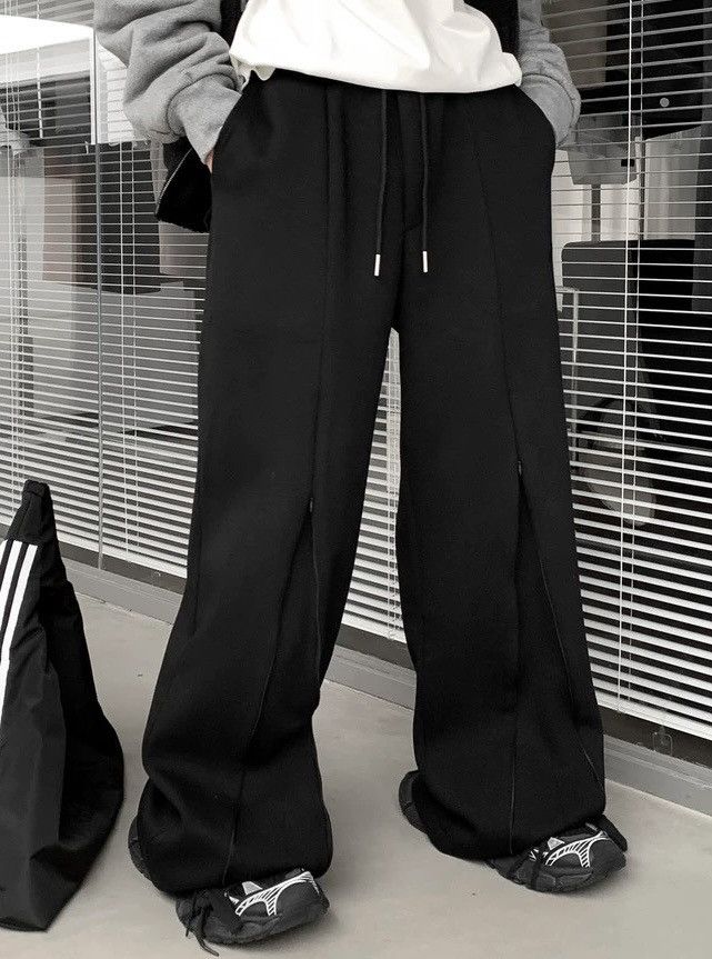Japanese Brand × Vintage Avant garde front zip skater sweatpants pants Size US 32 / EU 48 - 1 Thumbnail