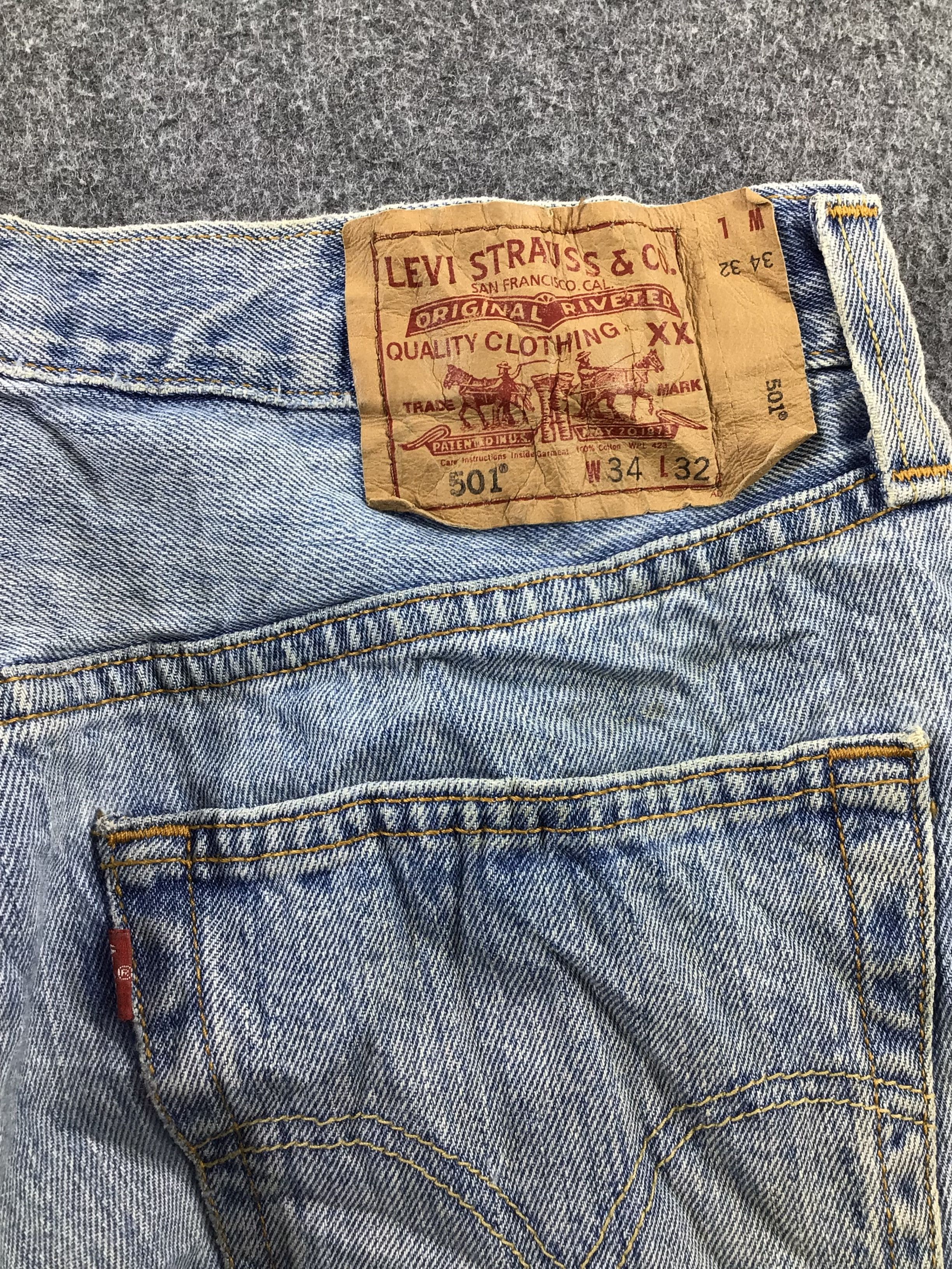 Levi's Vintage Levis 501 Jeans Dirty Medium Wash Denim KJ234 Size US 33 - 5 Thumbnail