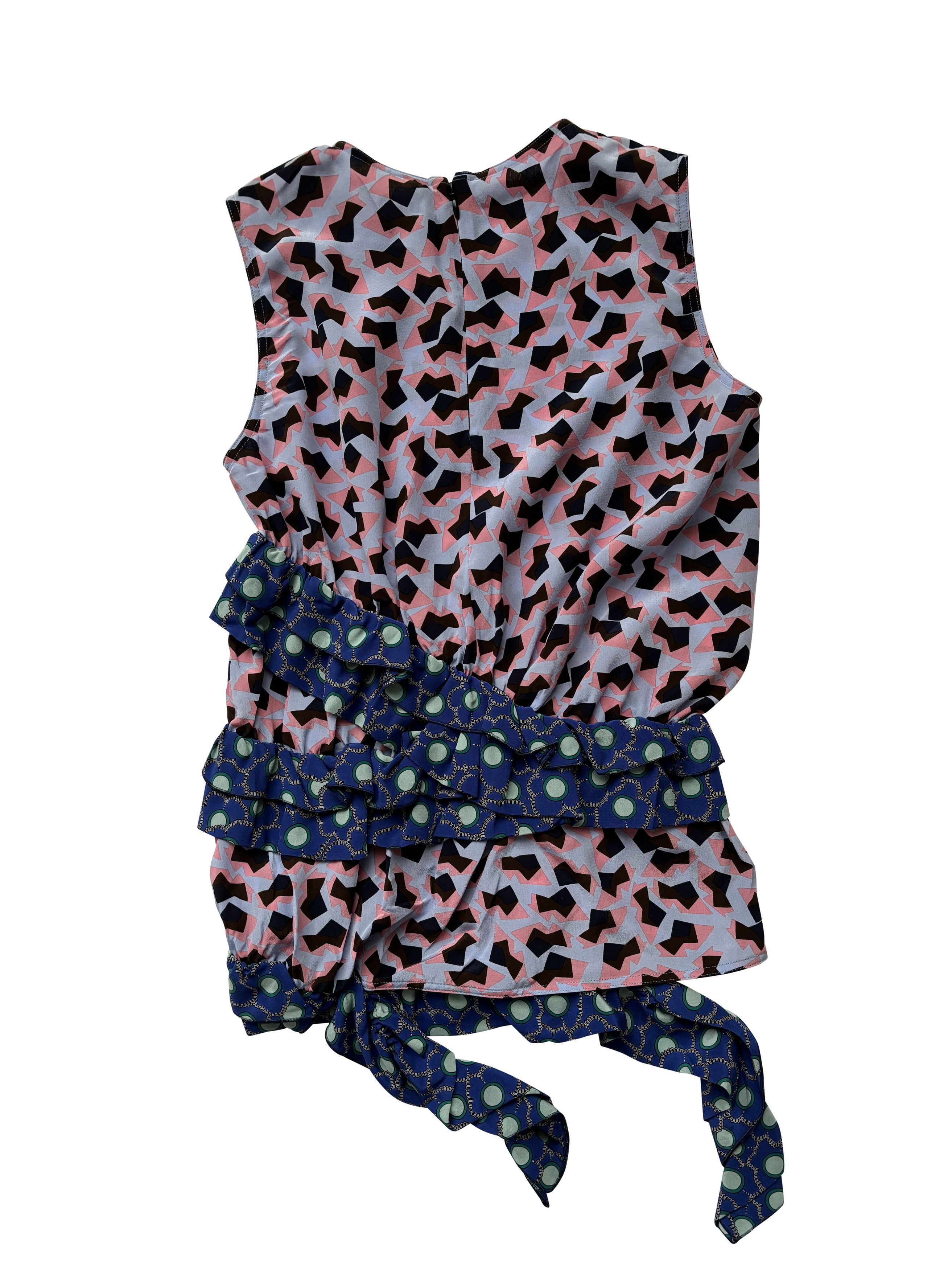 Marni ⚡️QUICK SALE⚡️Marni Multi-Colored Patterned Silk Tank Top Size S / US 4 / IT 40 - 2 Thumbnail