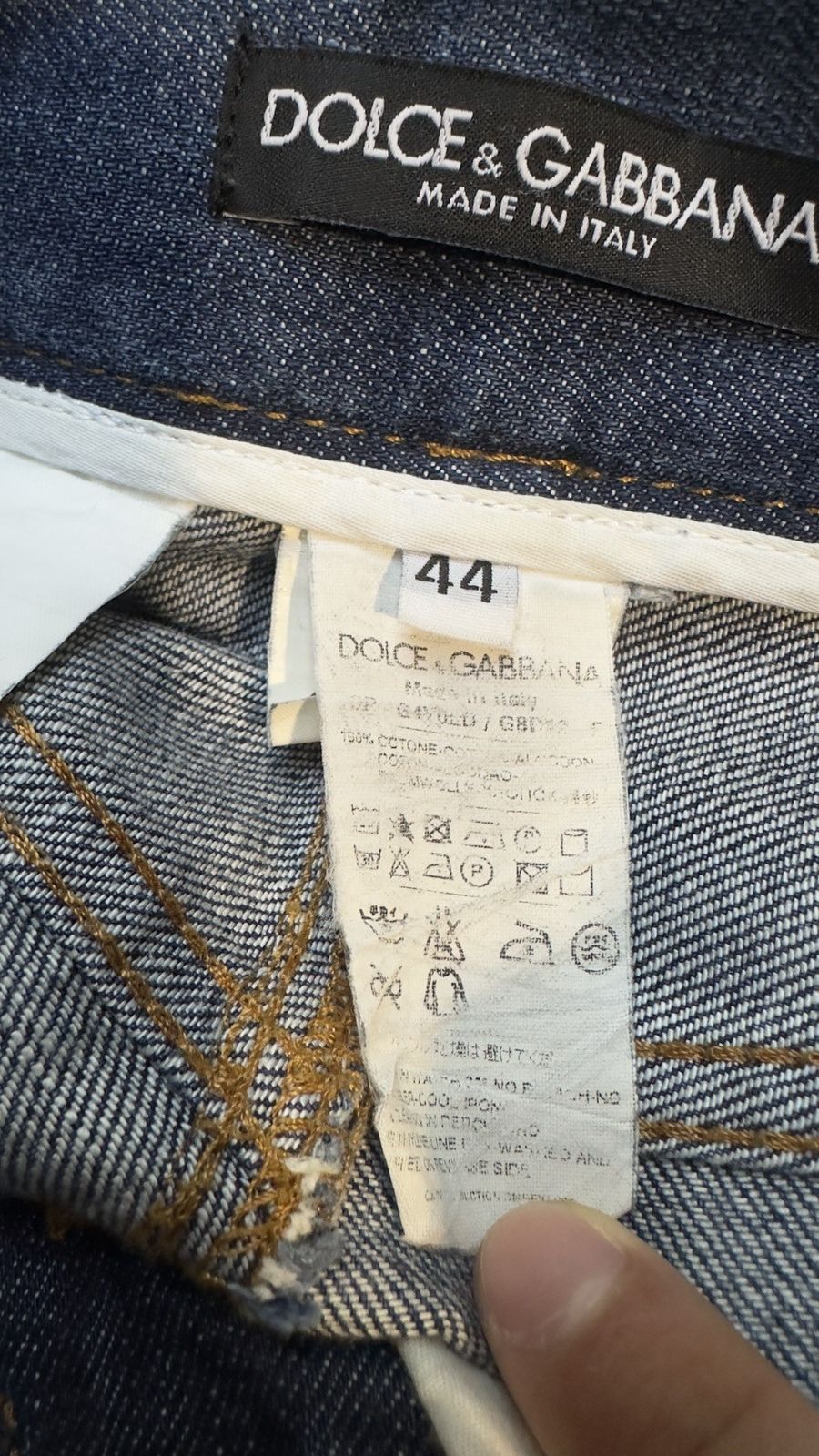 Dolce & Gabbana Dolce&Gabbana damage repair denim gold silver plaque Size US 30 / EU 46 - 10 Thumbnail