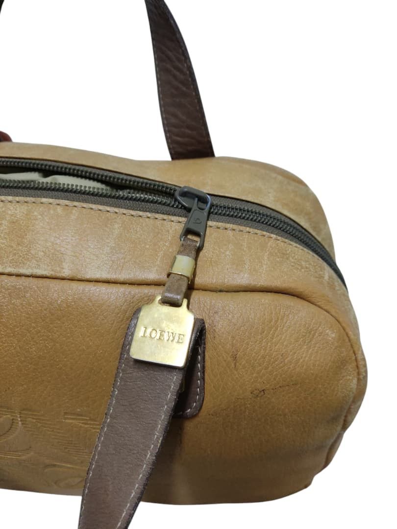 Loewe VINTAGE LOEWE Anagram Leather Handbag Boston Bag Brown Camel Size ONE SIZE - 10 Thumbnail