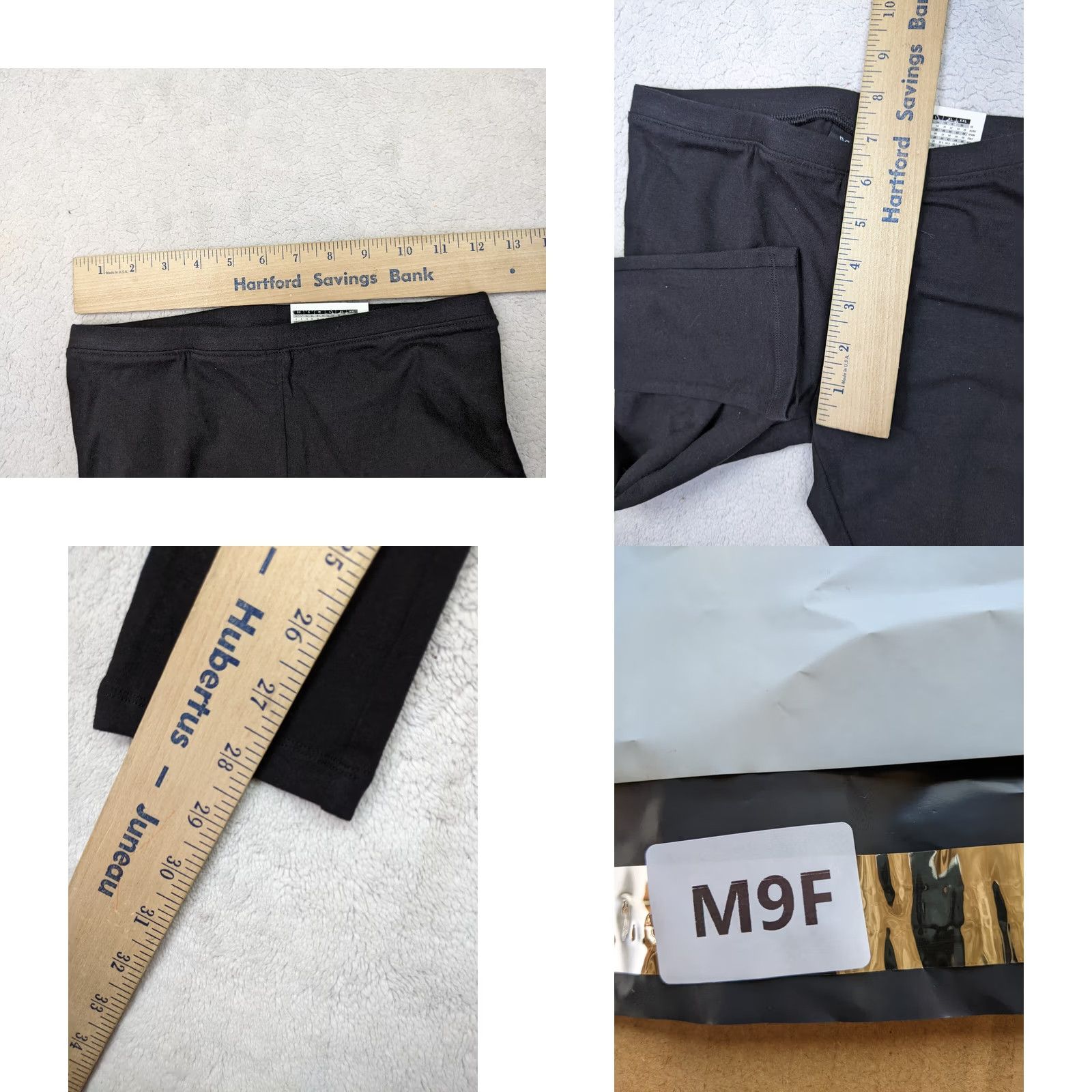 Vintage HUE Legging Womens XS Black Skinny Pants Dark Pull On Lounge Low Rise Size 28" / US 6 / IT 42 - 8 Thumbnail