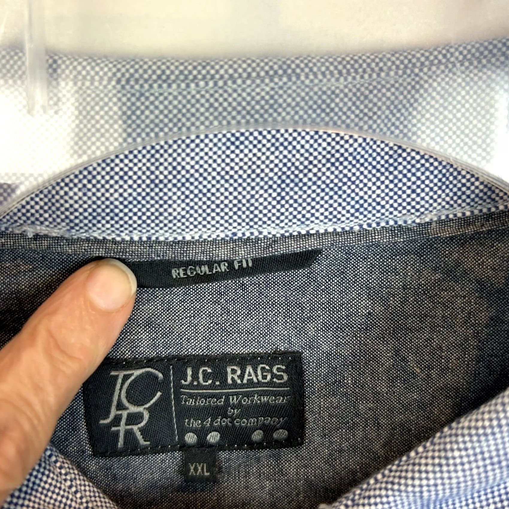 Vintage JC Rags Shirt Mens XXL Blue Long Sleeve Button Hevyweight Thick Button Size US XXL / EU 58 / 5 - 4 Thumbnail