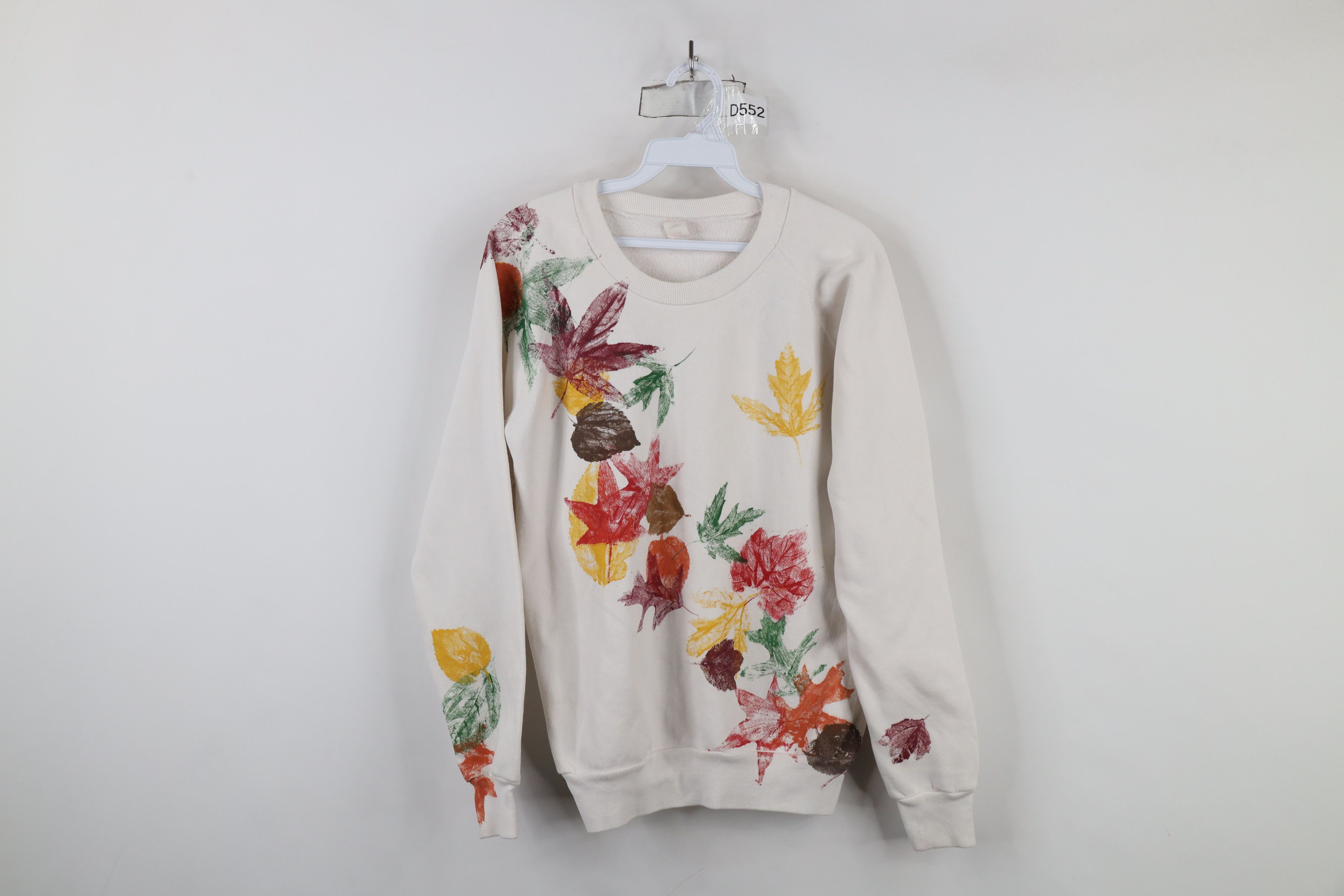 Vintage Vintage 80s 90s Streetwear Nature Leaf Stamp Sweatshirt USA Size L / US 10 / IT 46 - 1 Thumbnail