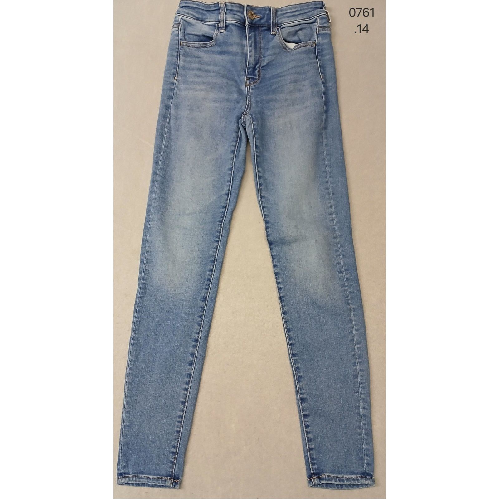 American Eagle Outfitters Amercian Eagle (4R) Women’s Skinny Stretch Blue Denim Jeans Size 27" / US 4 / IT 40 - 1 Thumbnail