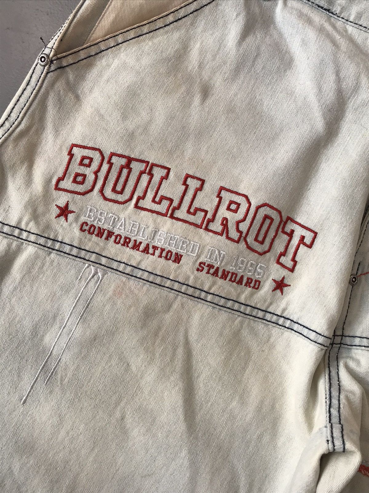 JNCO × Southpole × Vintage Rare vintage crazy pattern spellout embroidered denim Size US 37 - 5 Thumbnail