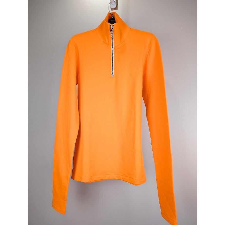 Balmain o1rshd1 Quarter Zip Felpa Shirt in Orange Size US M / EU 48-50 / 2 - 9 Thumbnail