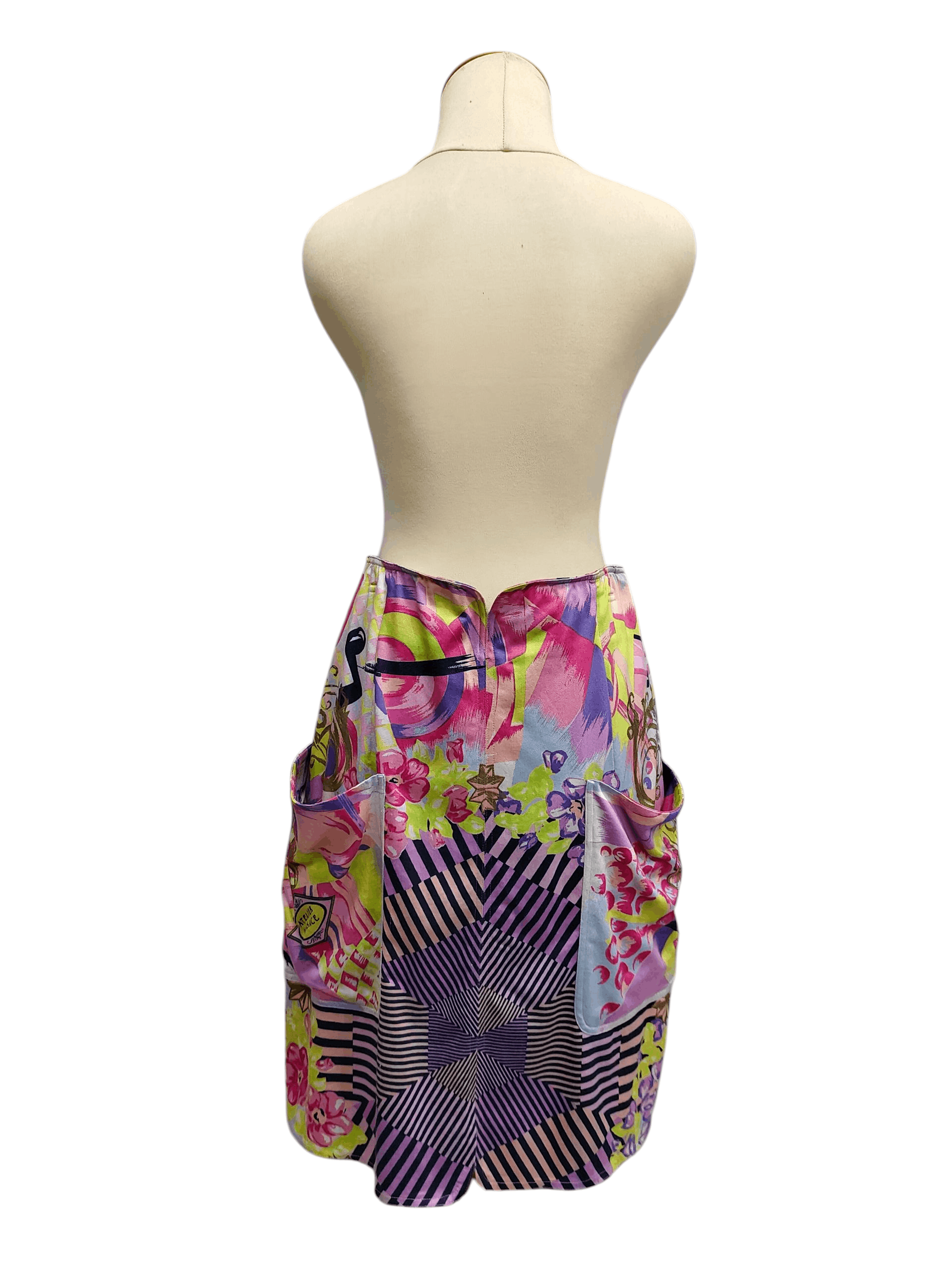 Versace ARCHIVE❤️‍🔥80s Gianni Versace Psychedelic Baroque Art Skirt Size 30" / US 8 / IT 44 - 5 Thumbnail