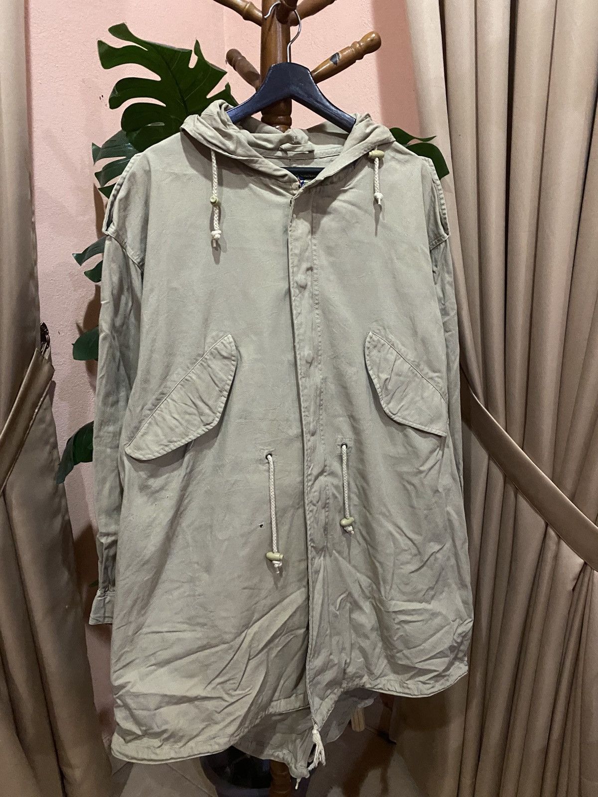 Vintage Vintage Studio Canal Military-Inspired Parka Jacket Beige Size US L / EU 52-54 / 3 - 3 Thumbnail
