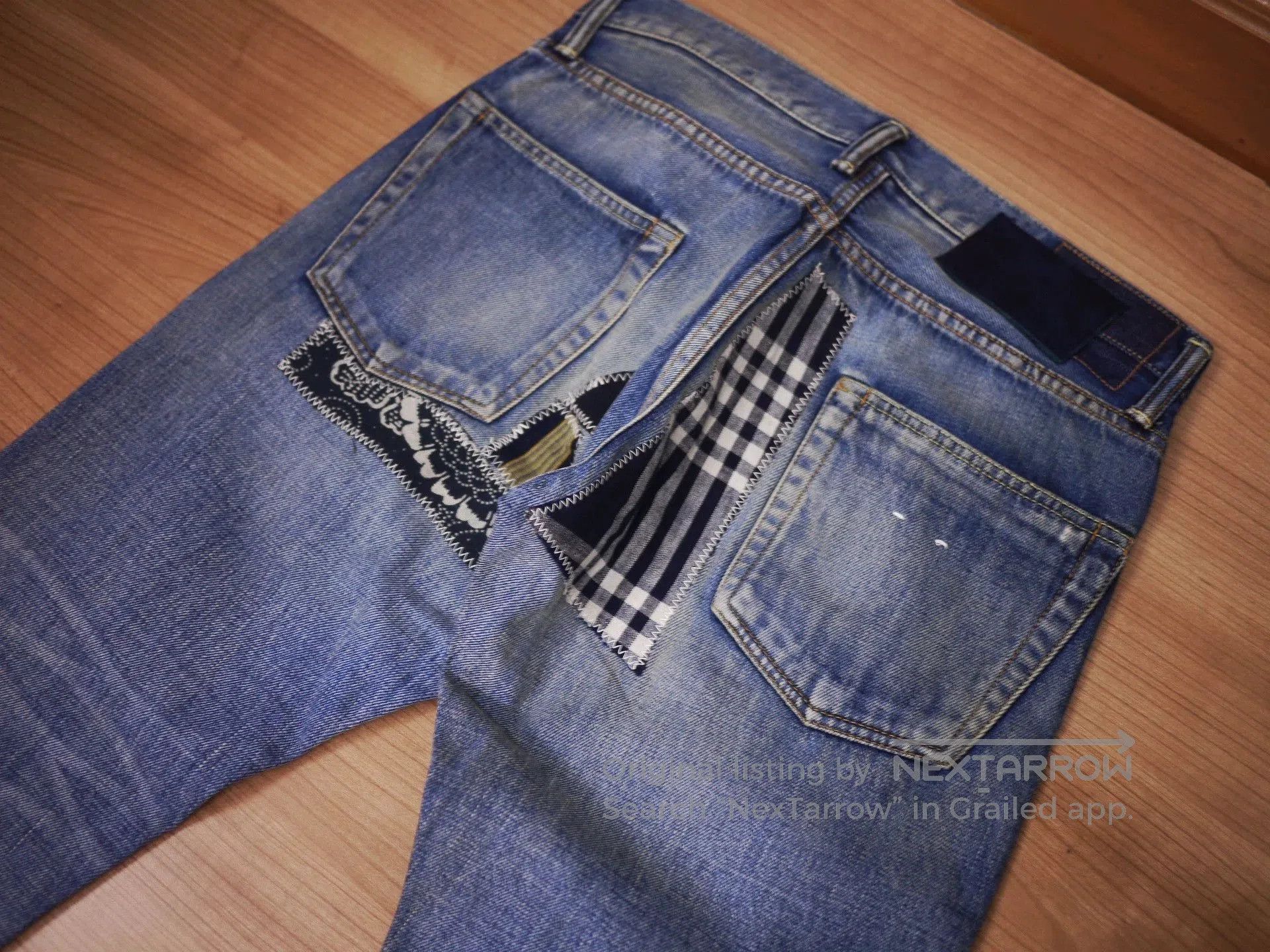 Visvim Blue Denim Jeans with Patch Details - Size 32. Size US 32 / EU 48 - 7 Thumbnail