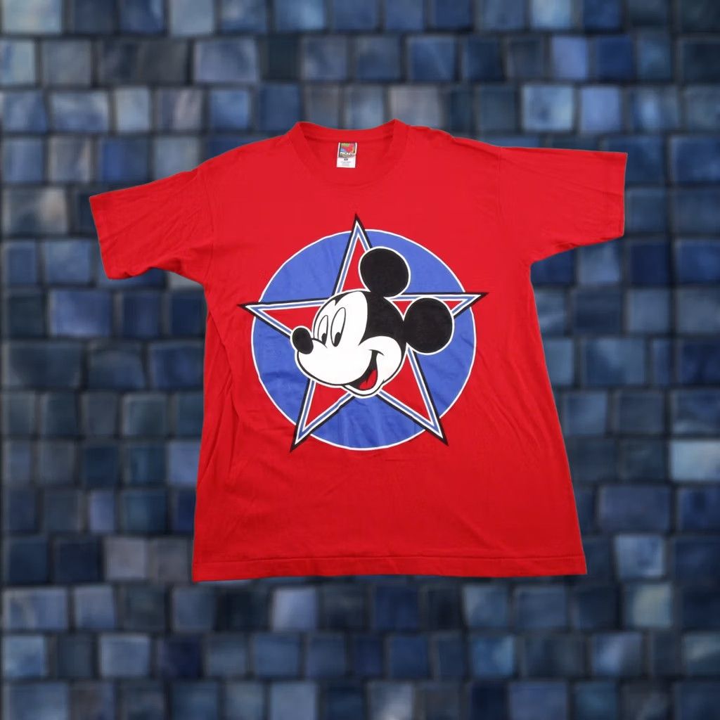 Mickey Unlimited Mickey Unlimited Star Logo Graphic Tee T-Shirt Mens XL Red 90s Retro Logo Mickey Mouse 90s Size US XL / EU 56 / 4 - 1 Thumbnail