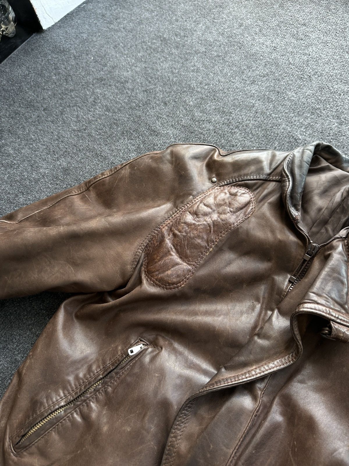 Other 🚨VNTG LEATHER JACKET AVANT GARDE WESTERN BROWN MOTO Size US XS / EU 42 / 0 - 7 Thumbnail