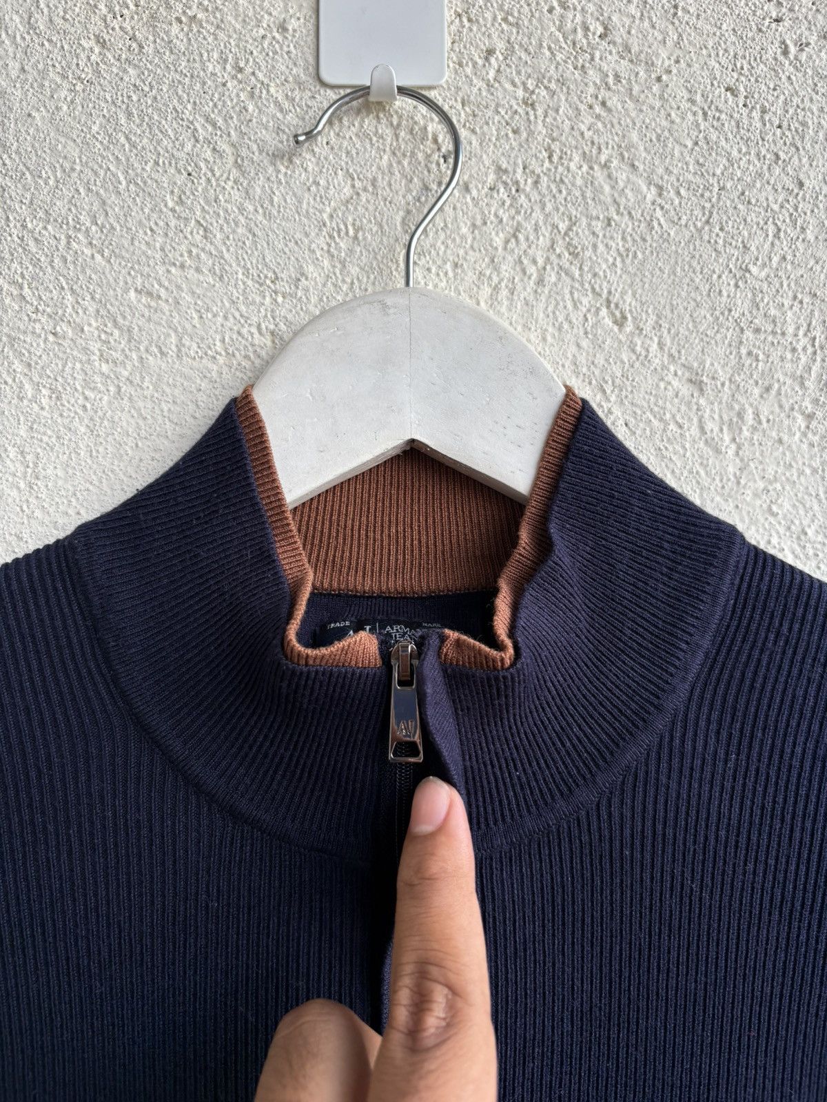 Giorgio Armani 2000s Armani Exchange halfzip knitwear Size US M / EU 48-50 / 2 - 3 Thumbnail