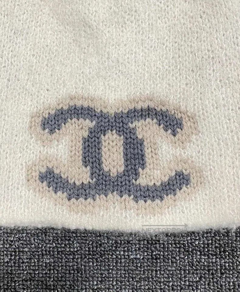 Chanel Chanel Cashmere Cold Hat with Logo-yf. Size ONE SIZE - 2 Thumbnail