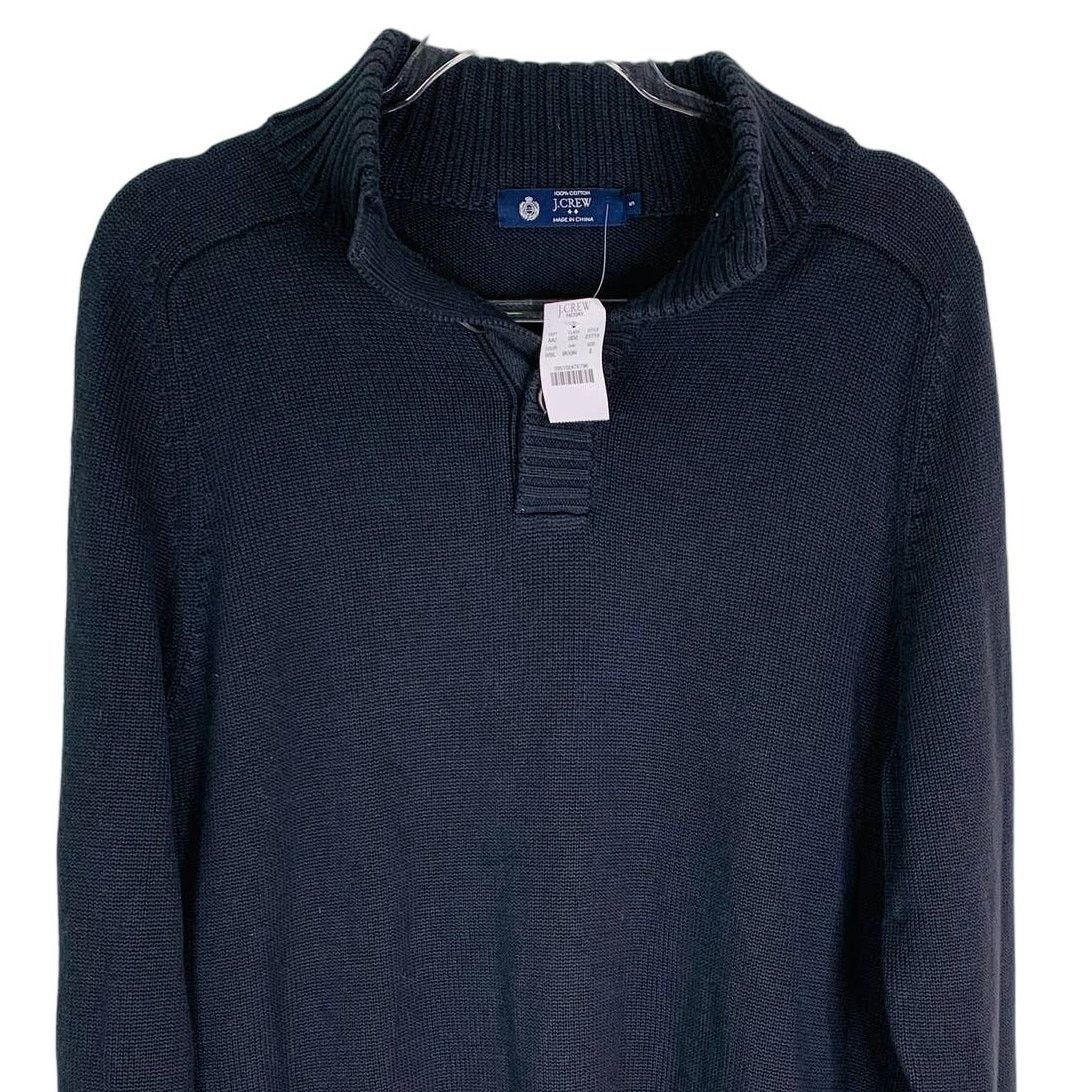 J.Crew J Crew Mens Sweater Pullover Small Black Cotton Buttons New Size US S / EU 44-46 / 1 - 3 Thumbnail