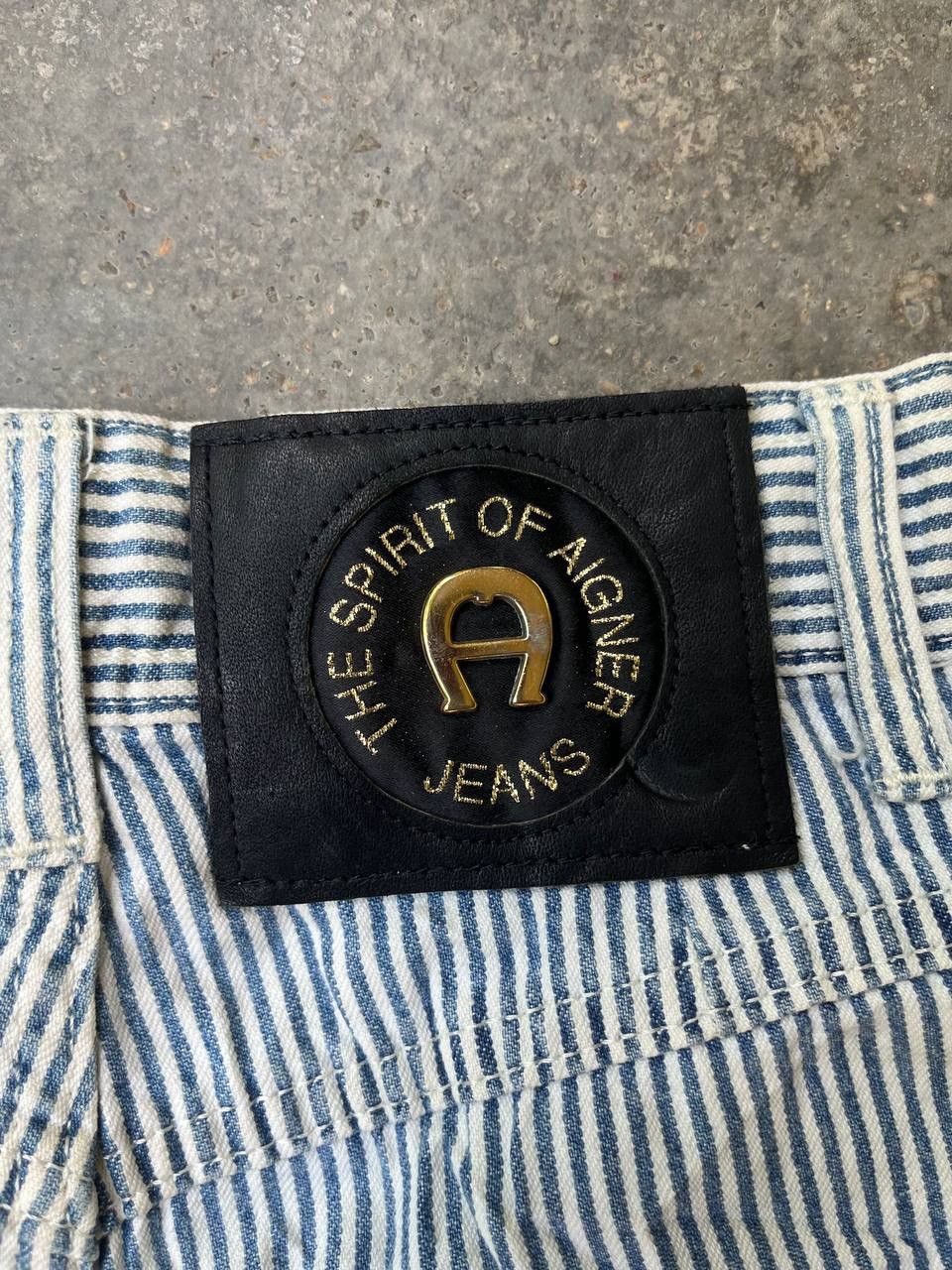 Aigner AIGNER STRIPES JEANS WOMEN BALOON STYLE Size 31" - 11 Thumbnail