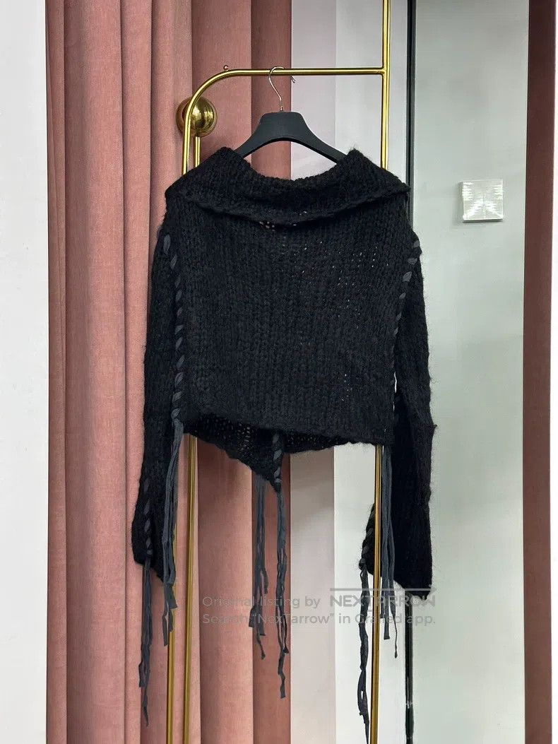 Acne Studios Acne Studios Fringed Knit Long Sleeve Cardigan Jacket Size XXS / US 00 / IT 34 - 3 Thumbnail