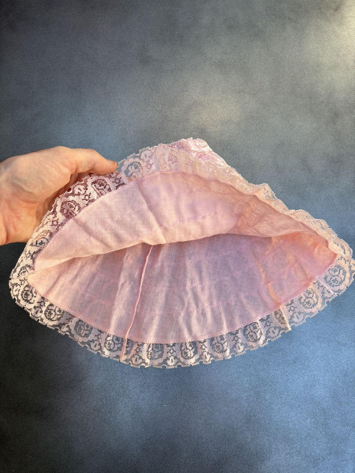 Vintage 1920s Lace Sun Hat 1930s Sheer Bucket Hat 1900s Cloche Mesh Size ONE SIZE - 10 Thumbnail