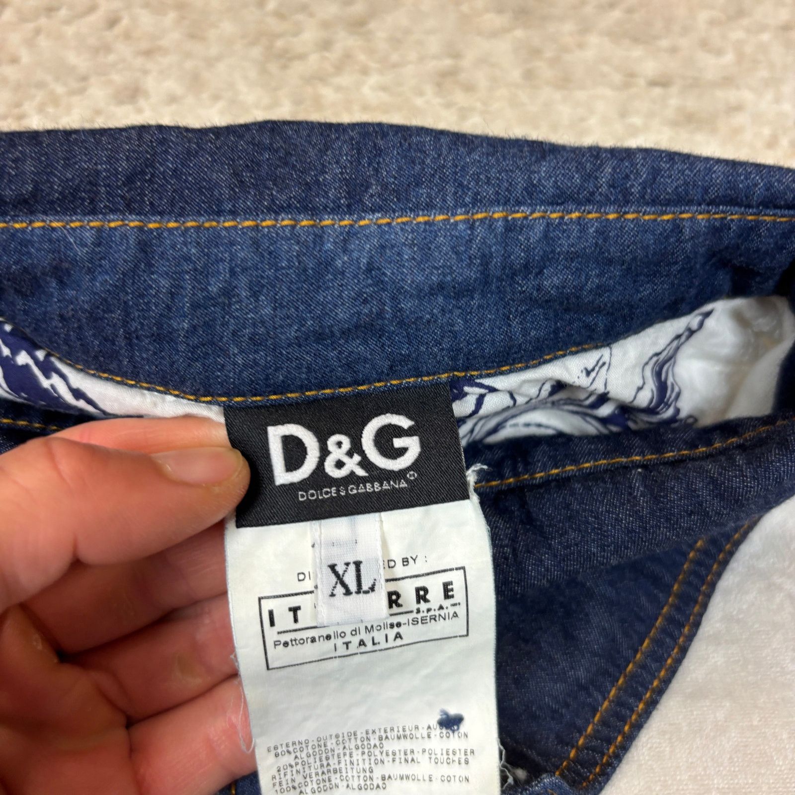 Dolce & Gabbana Vintage D&G Dolce & Gabbana Terry Cloth Polo Shirt XL Y2K Size XL / US 12-14 / IT 48-50 - 3 Thumbnail