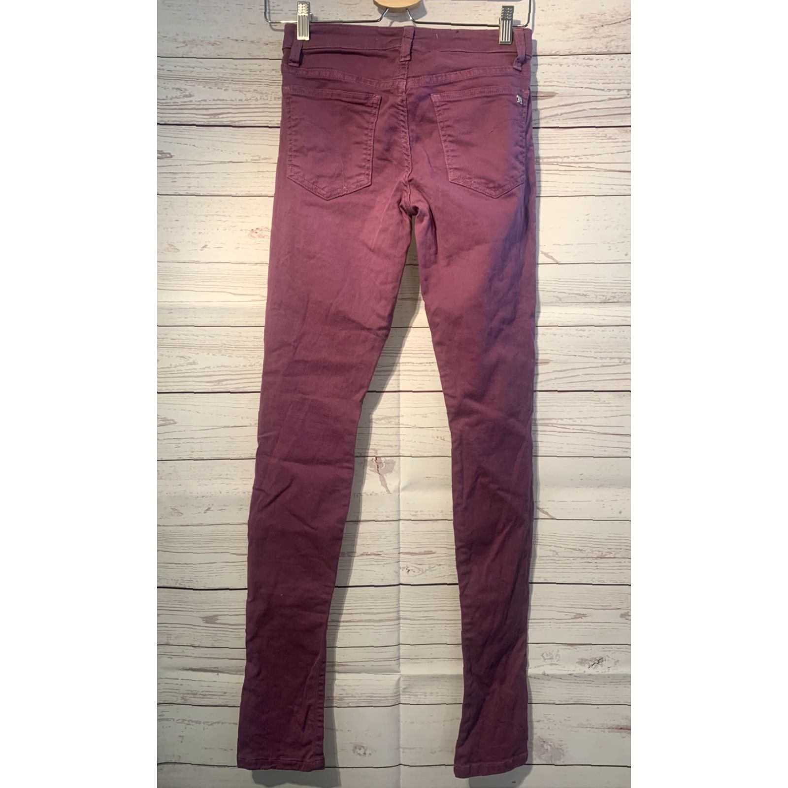 Vintage Joe's Jeans Jeans Women Skinny Low Rise Purple 26 32 Inseam Stretch Denim Slim Regular Button Zipper Size 26" / US 2 / IT 38 - 2 Thumbnail