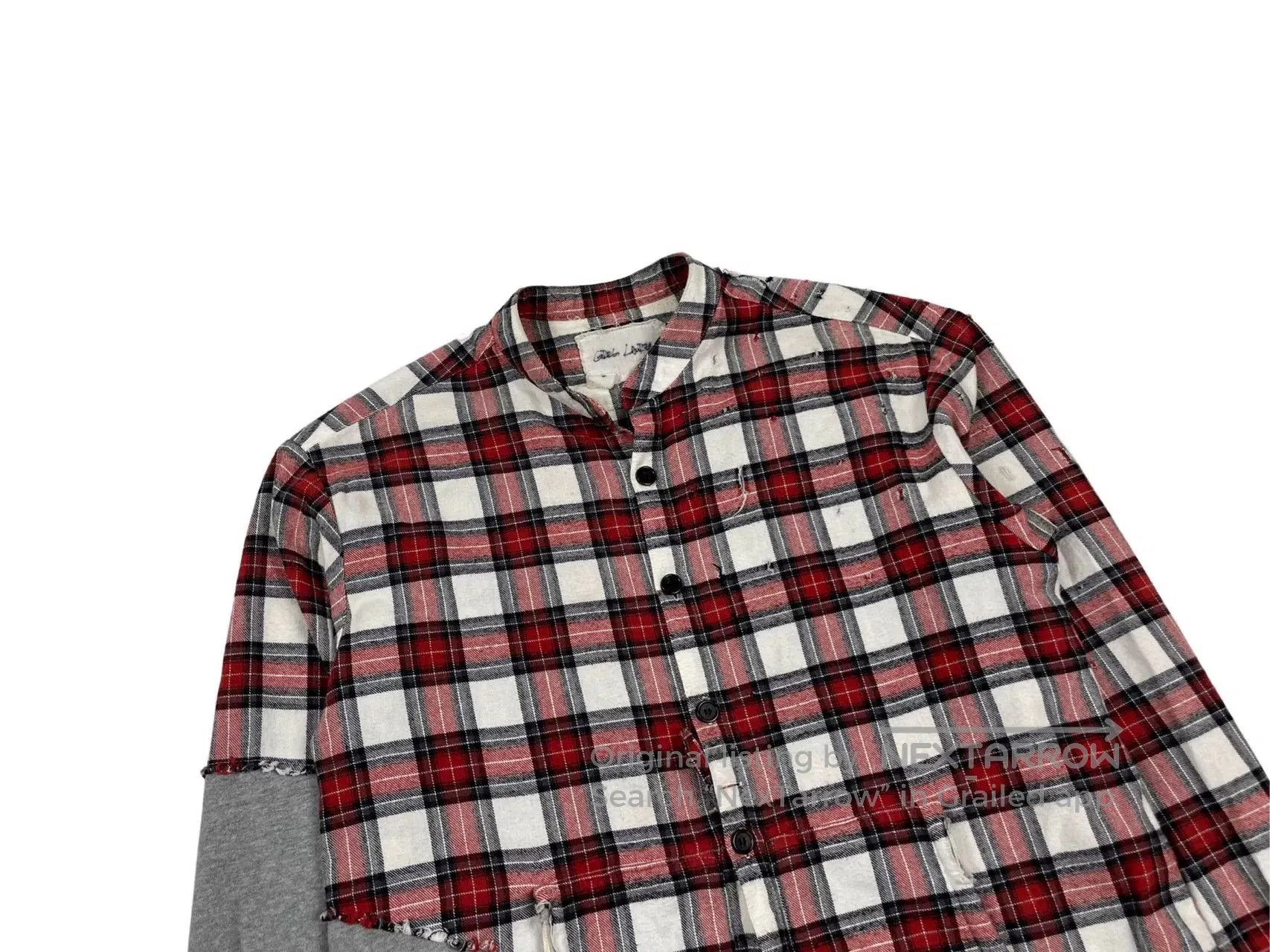 Greg Lauren Greg Lauren 50/50 Distressed Plaid Shirt. Size US L / EU 52-54 / 3 - 3 Thumbnail