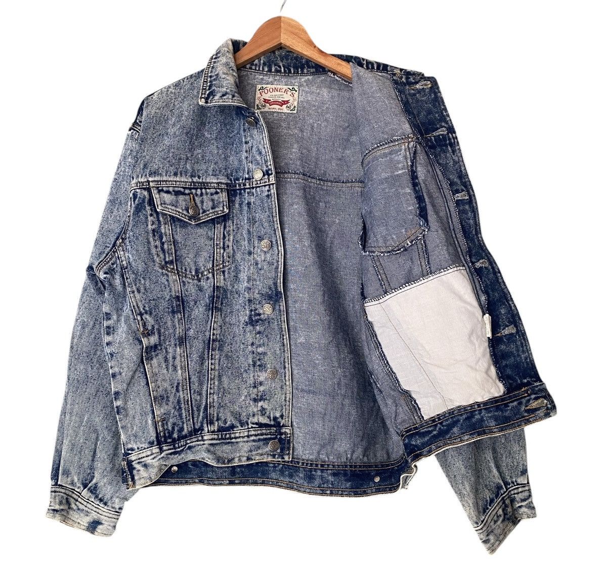 If Six Was Nine Rare POONER’S Denim Jacket Stonewash Size US M / EU 48-50 / 2 - 16 Thumbnail