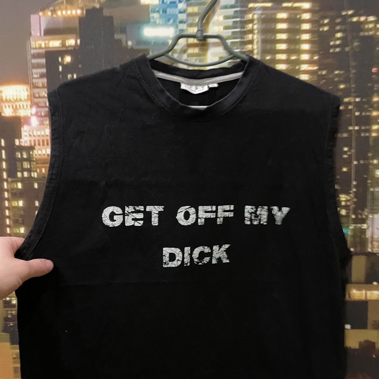 Band Tees VINTAGE 90S HUMOR TEE GET OFF MY DICK PENIS FUNNY PORNO XXX Size US XXL / EU 58 / 5 - 4 Thumbnail