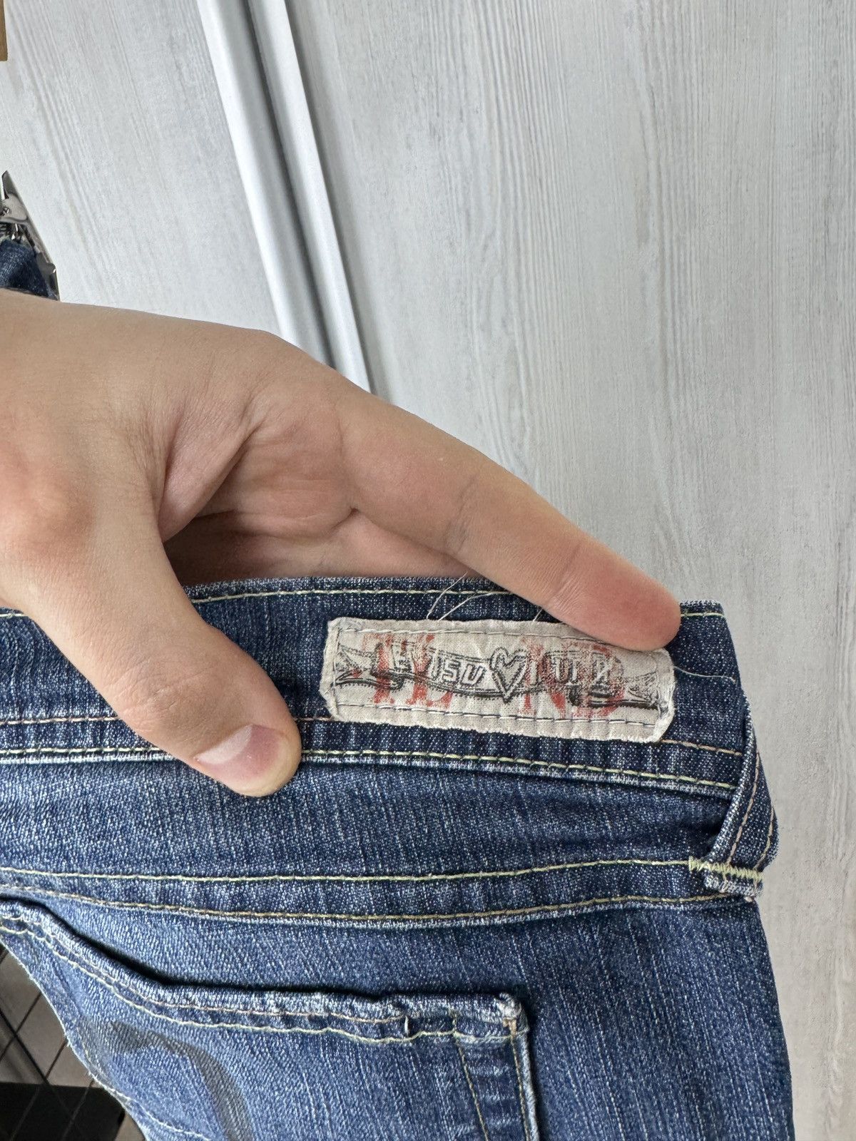 Evisu Evisu Puma Vintage 00s Washed Denim Y2K Flared Pants Jeans Size 34" / US 12 / IT 48 - 15 Thumbnail