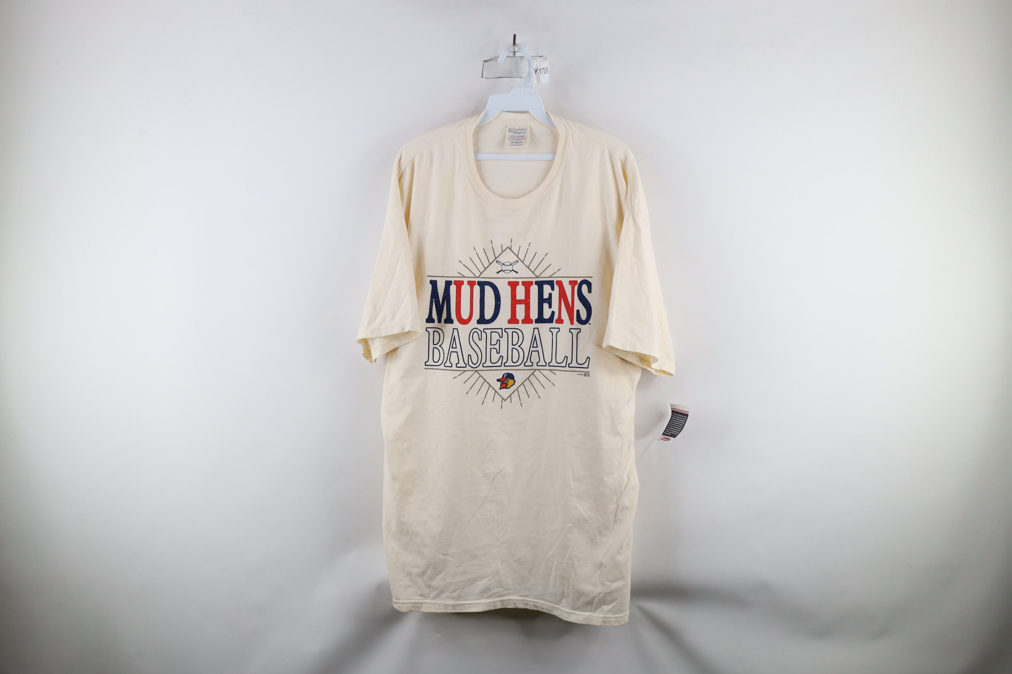 Vintage Deadstock Vintage Baseball Toledo Mud Hens T-Shirt Cream Size US XL / EU 56 / 4 - 1 Thumbnail