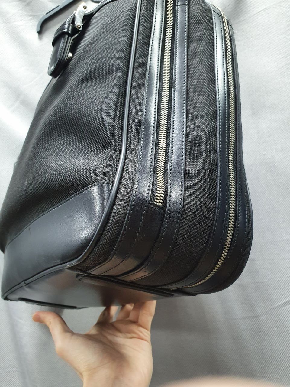 Montblanc Briefcase Montblanc Meisterstuck Black Canvas Leather Bag Size ONE SIZE - 5 Thumbnail