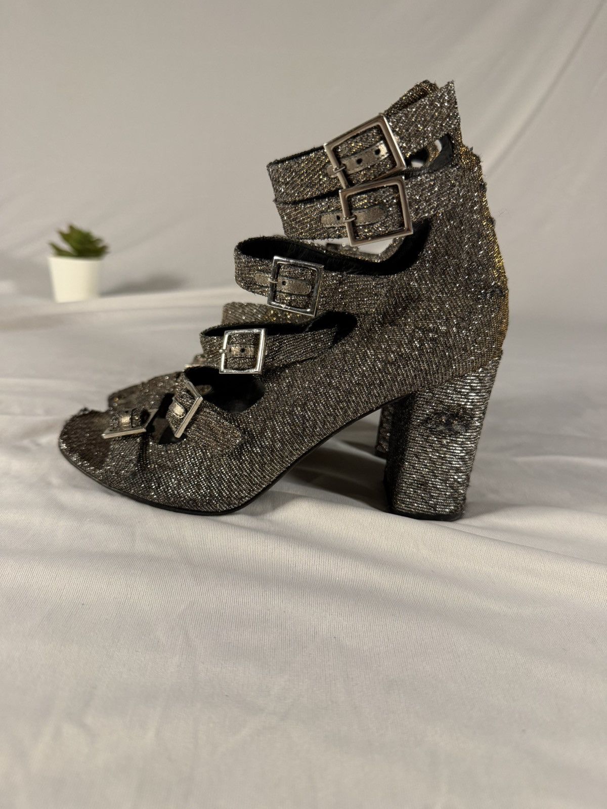 Saint Laurent Paris Saint Laurent Paris Women’s High Heels Disco Sparkle Size 36 Size US 6 / IT 36 - 2 Thumbnail