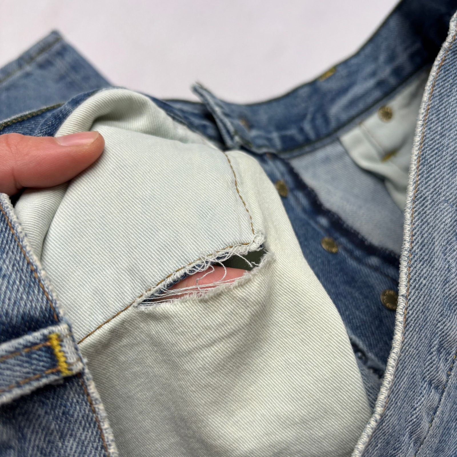 Sid Mashburn $175 Sid Mashburn Slim Straight Jeans 34x30 Made in USA Size US 34 / EU 50 - 11 Thumbnail