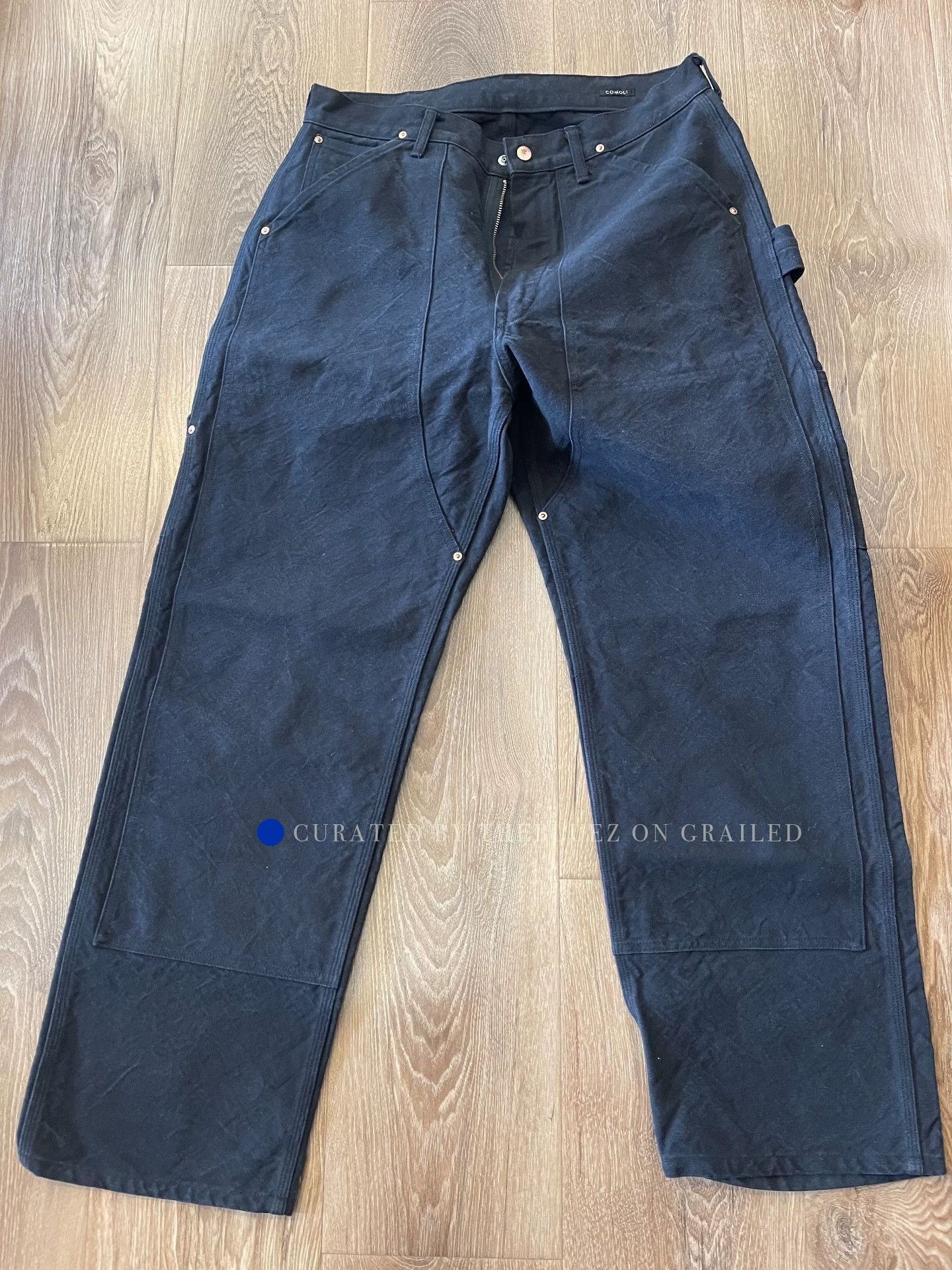 Comoli Black Canvas Duck Painter Pants Size US 32 / EU 48 - 1 Thumbnail