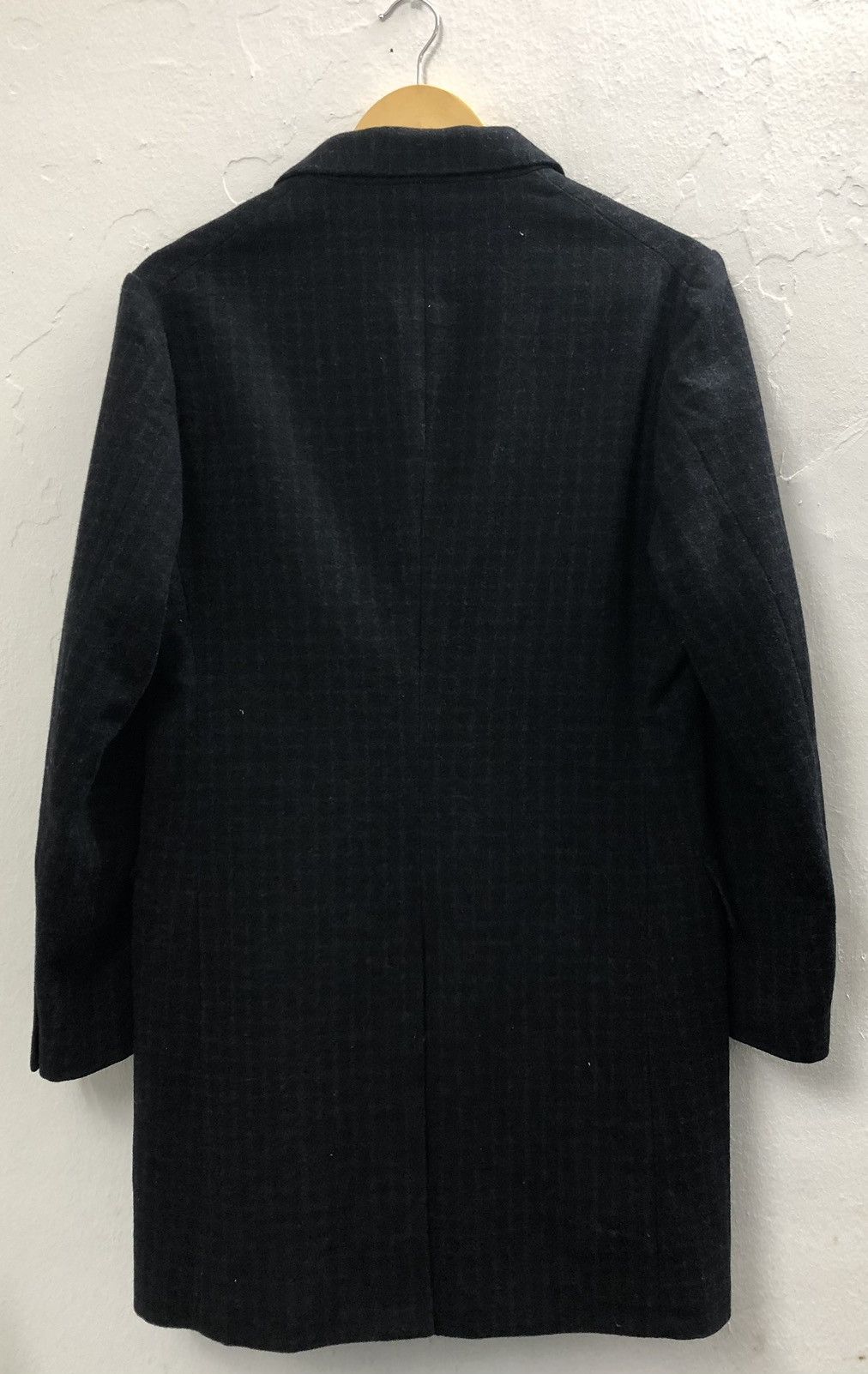 Other Vintage Carreman Wool&Cashmere Checkered Trench Coat Jacket Size 38R - 2 Thumbnail