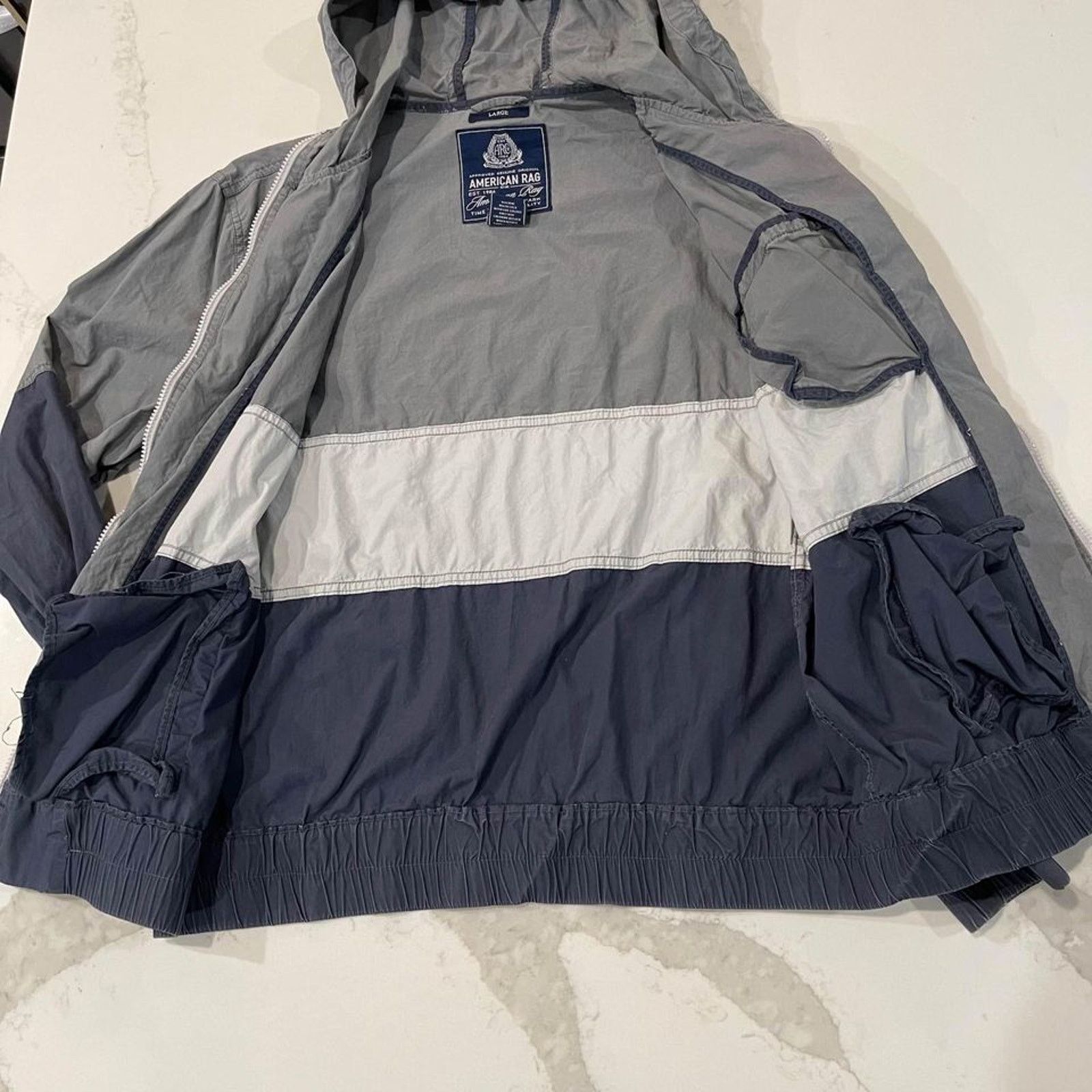 American Rag American Rag Cie Jacket Full Zip Windbreaker Track Men Large Size US L / EU 52-54 / 3 - 3 Thumbnail
