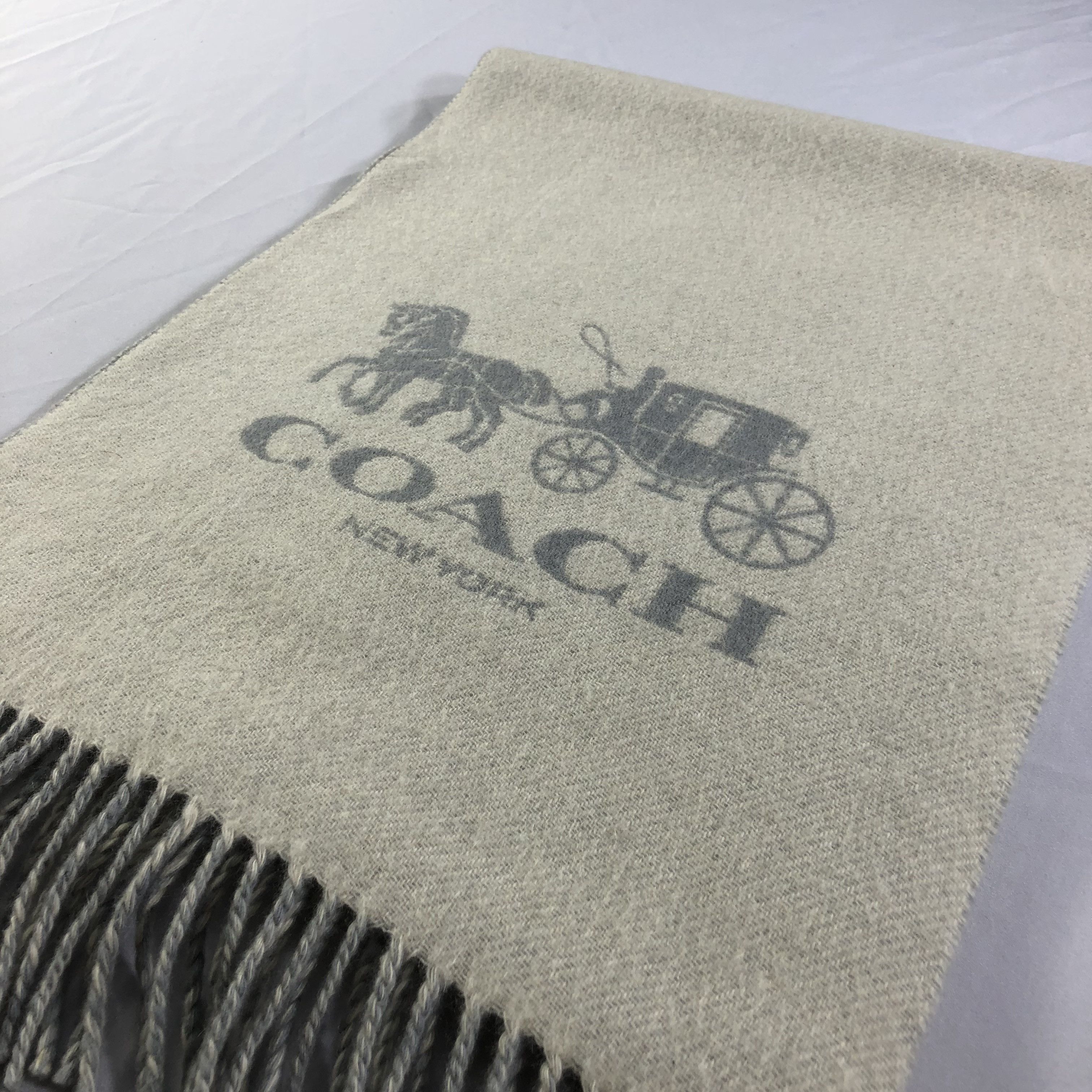 Coach Coach Big Logo Cashmere Scarf Muffler V1392 Size ONE SIZE - 3 Thumbnail