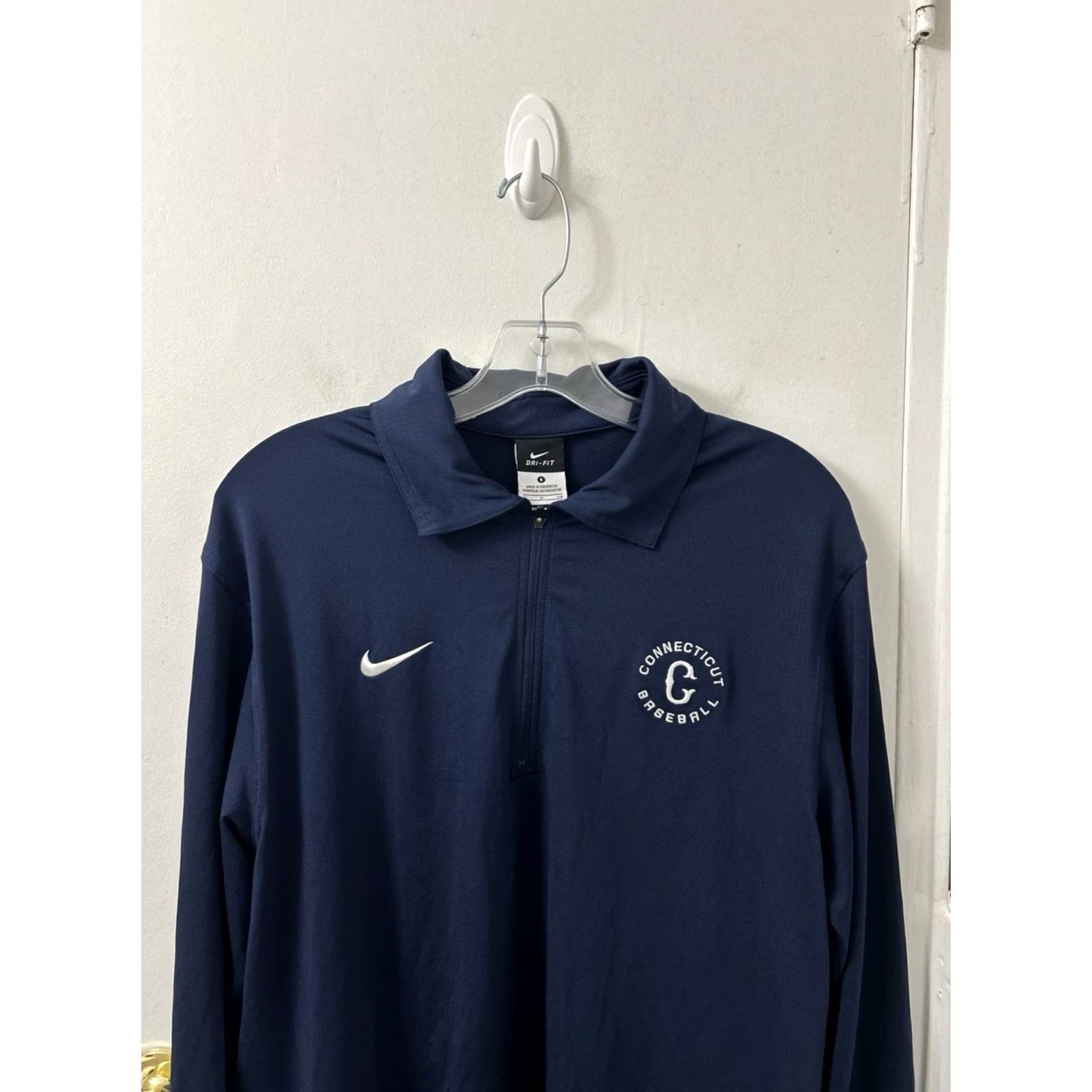 Nike Nike Dri-FIT Elite Long Sleeve Polo Mens S Navy Connecticut UConn 1/4 Zip NWT Size US S / EU 44-46 / 1 - 3 Thumbnail