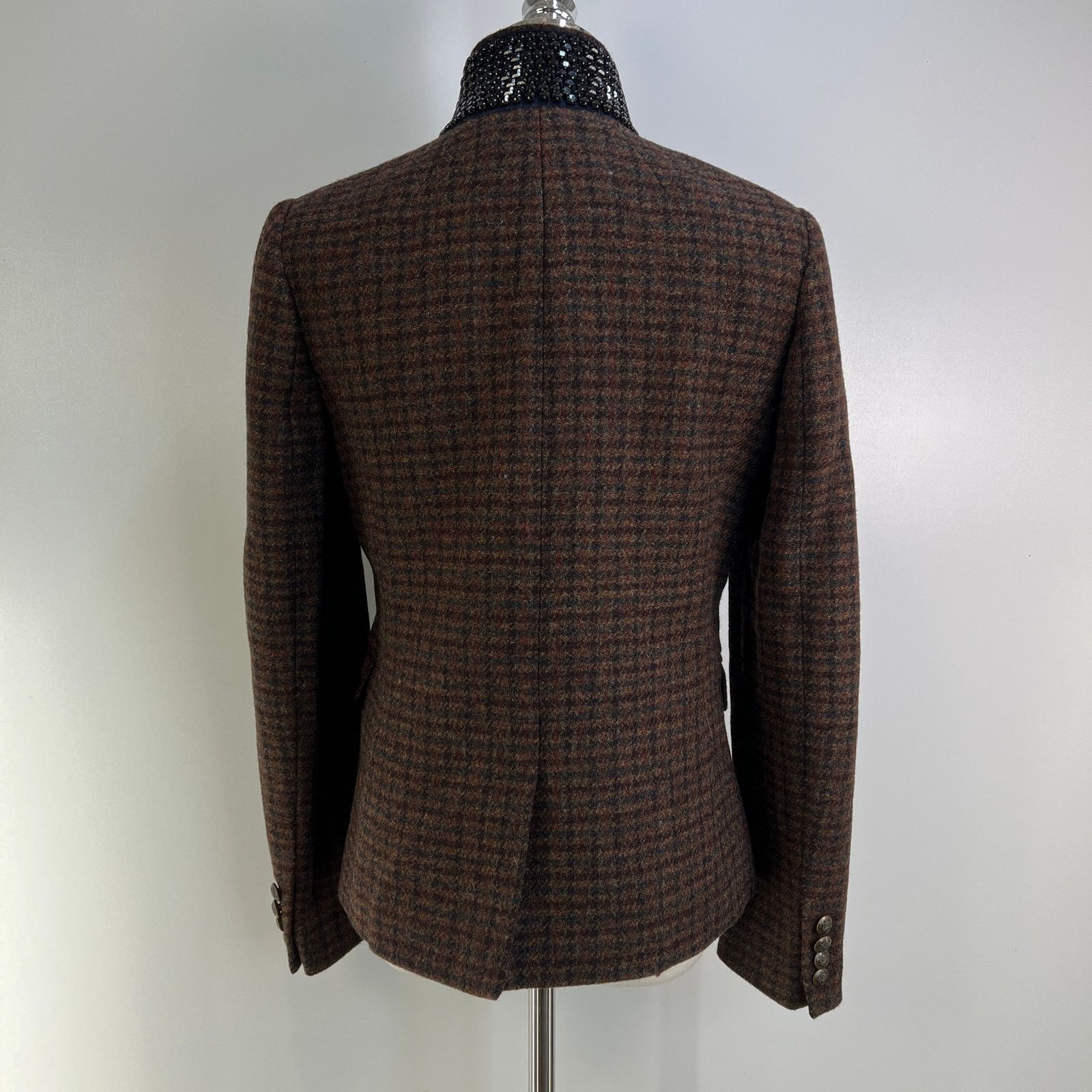J.Crew J. Crew School Boy Wool Blazer Brown Plaid Houndstooth Size M / US 6-8 / IT 42-44 - 15 Thumbnail