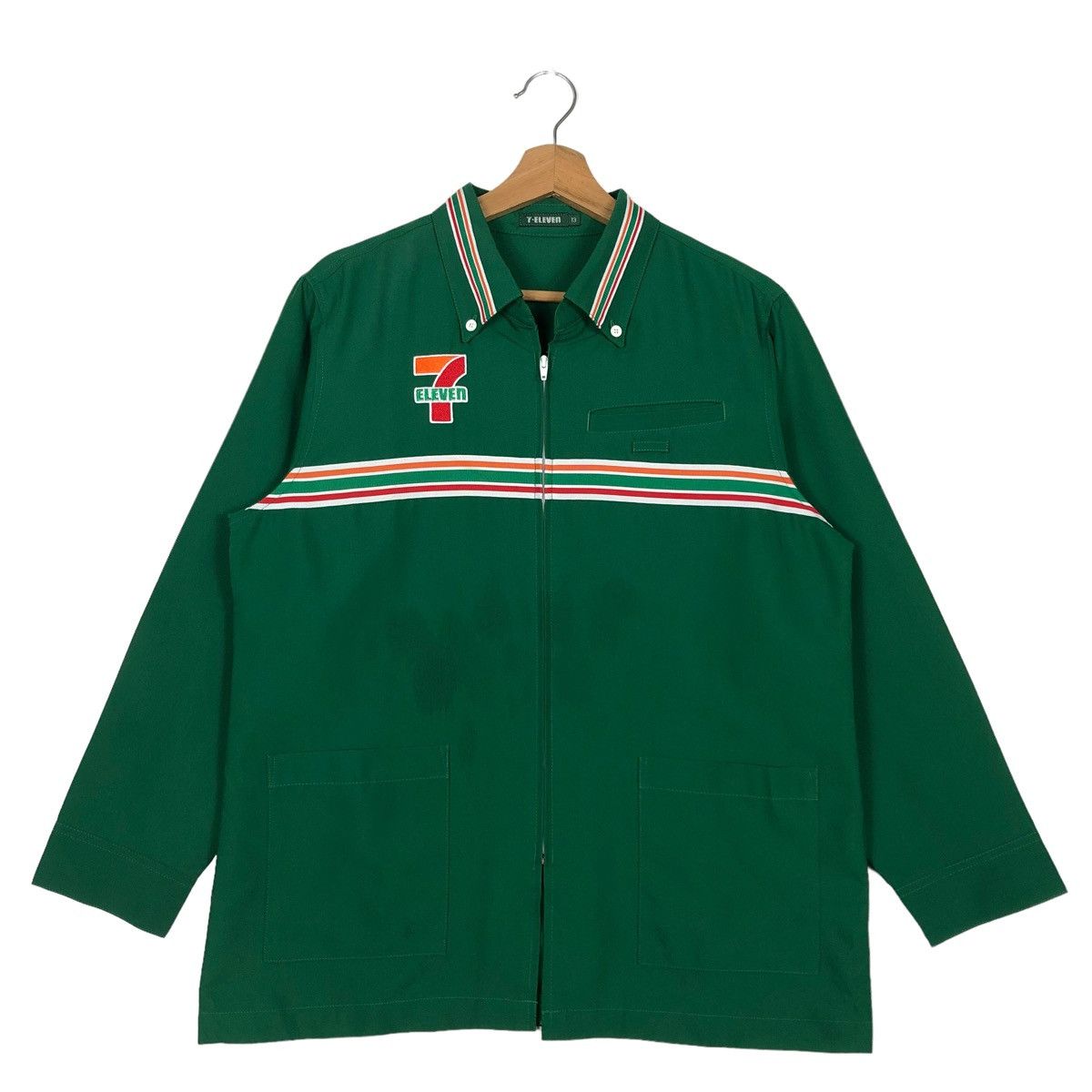 Japanese Brand 🔥LONG SLEEVE WORK VINTAGE 7-ELEVEN BIG LOGO JAPAN Size US M / EU 48-50 / 2 - 1 Thumbnail