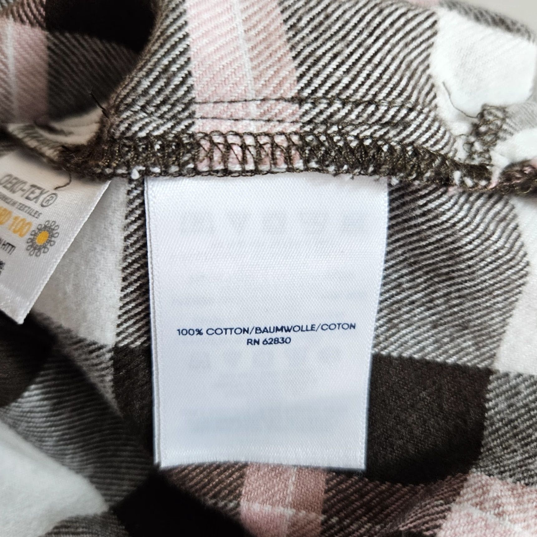 Lands' End Lands' End Womens Blouse Plaid Flannel Top Sz L Pink Brown 3/4 Sleeve Cotton Shirt Women's Wooly Fall Winter Spring Size L / US 10 / IT 46 - 4 Thumbnail