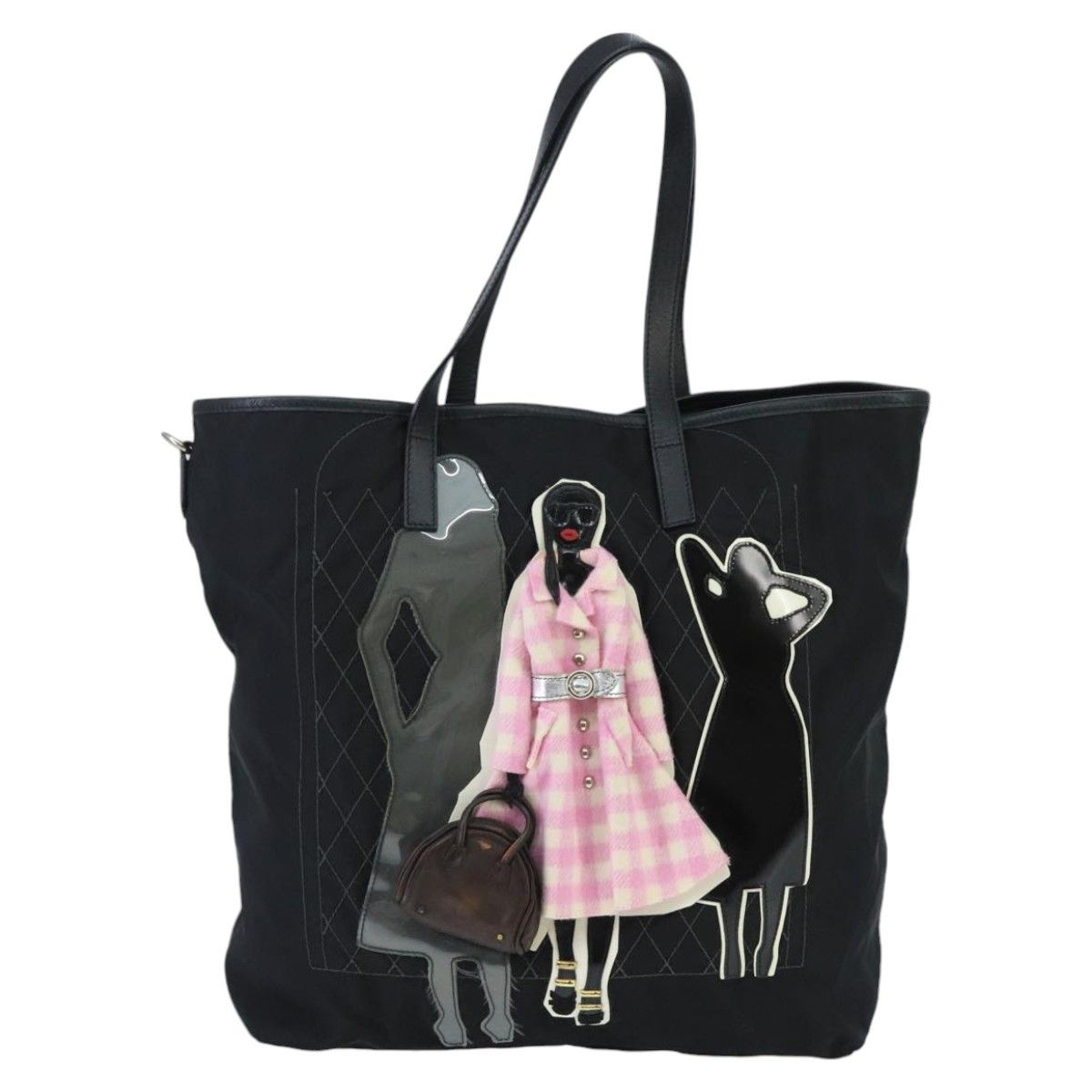 Prada Tessuto Black Synthetic Tote Bag (Pre-Owned) Size ONE SIZE - 1 Thumbnail